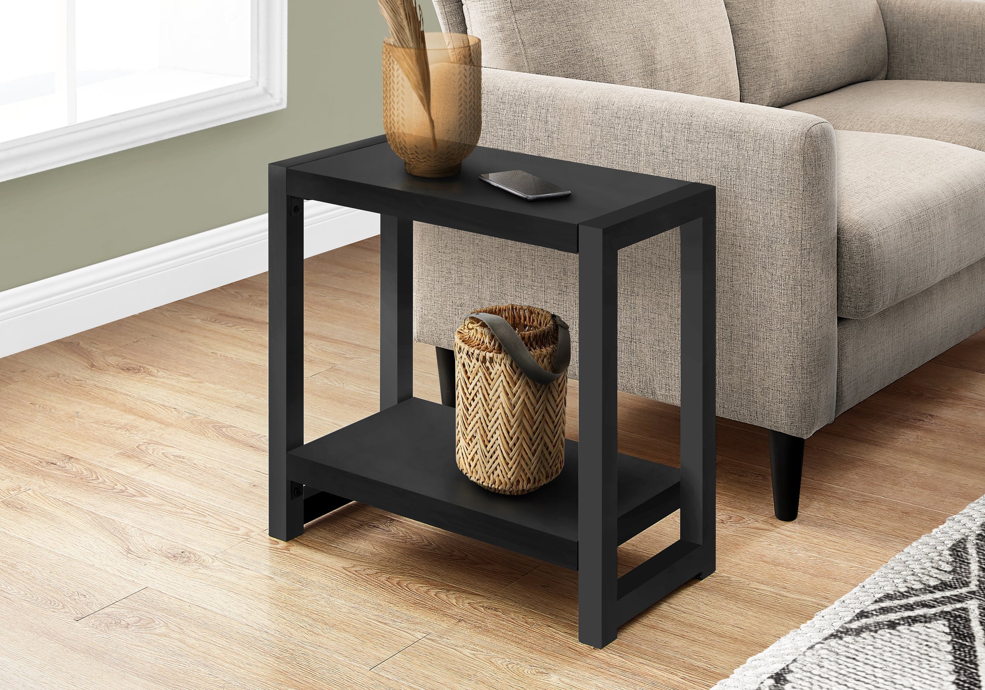 Annette - Accent Table Side End Narrow Small 2 Tier Living Room