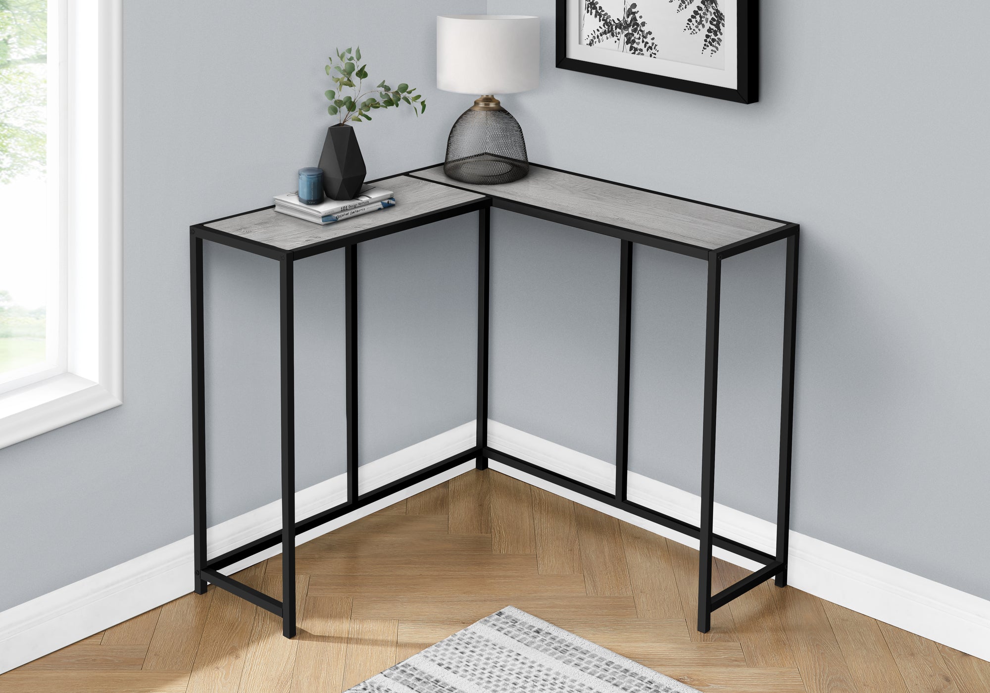 Jerome - Accent Table Console Entryway Narrow Corner Living Room Bedroom Grey