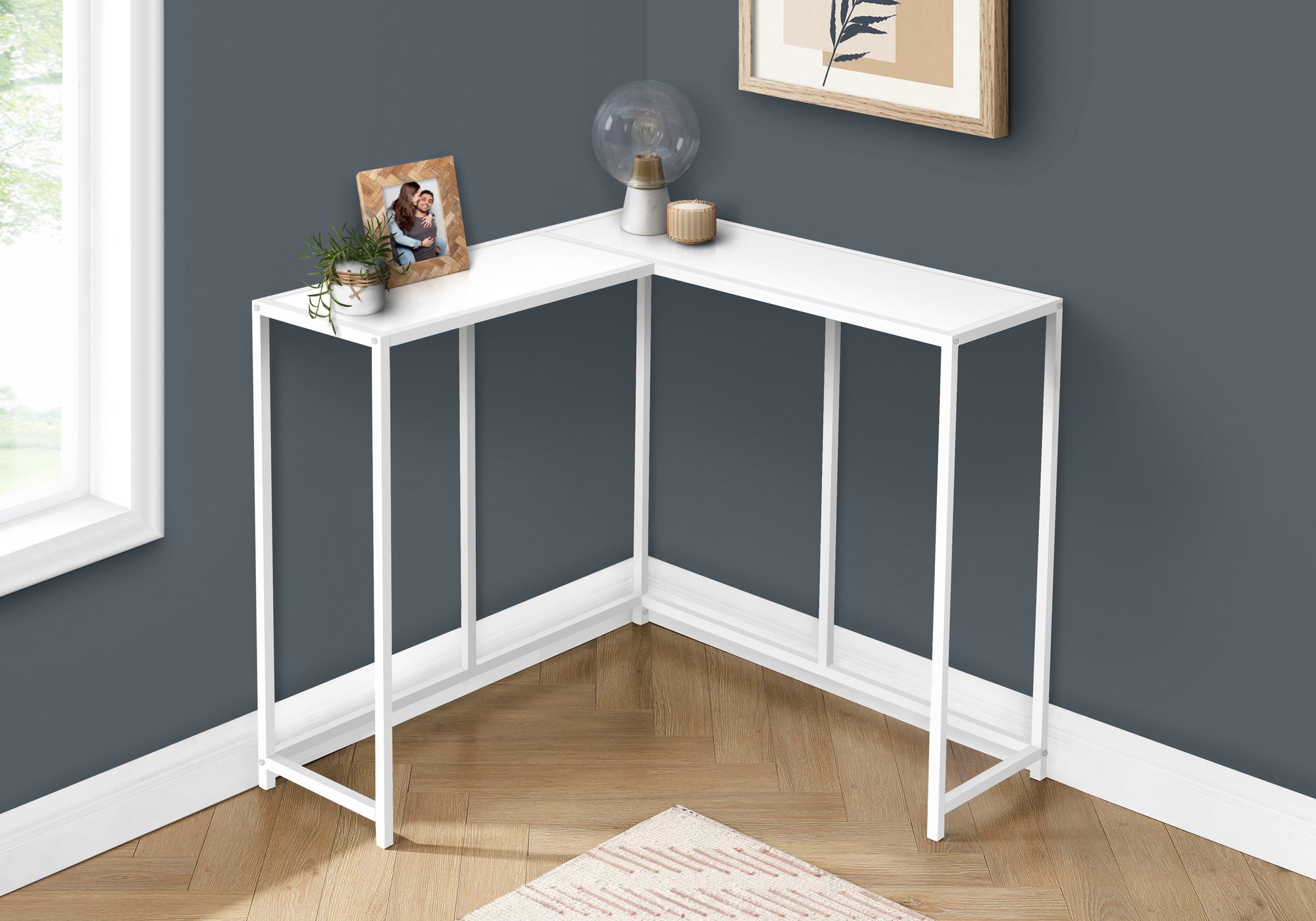 Tyrone - Accent Table Console Entryway Narrow Corner Living Room Bedroom White
