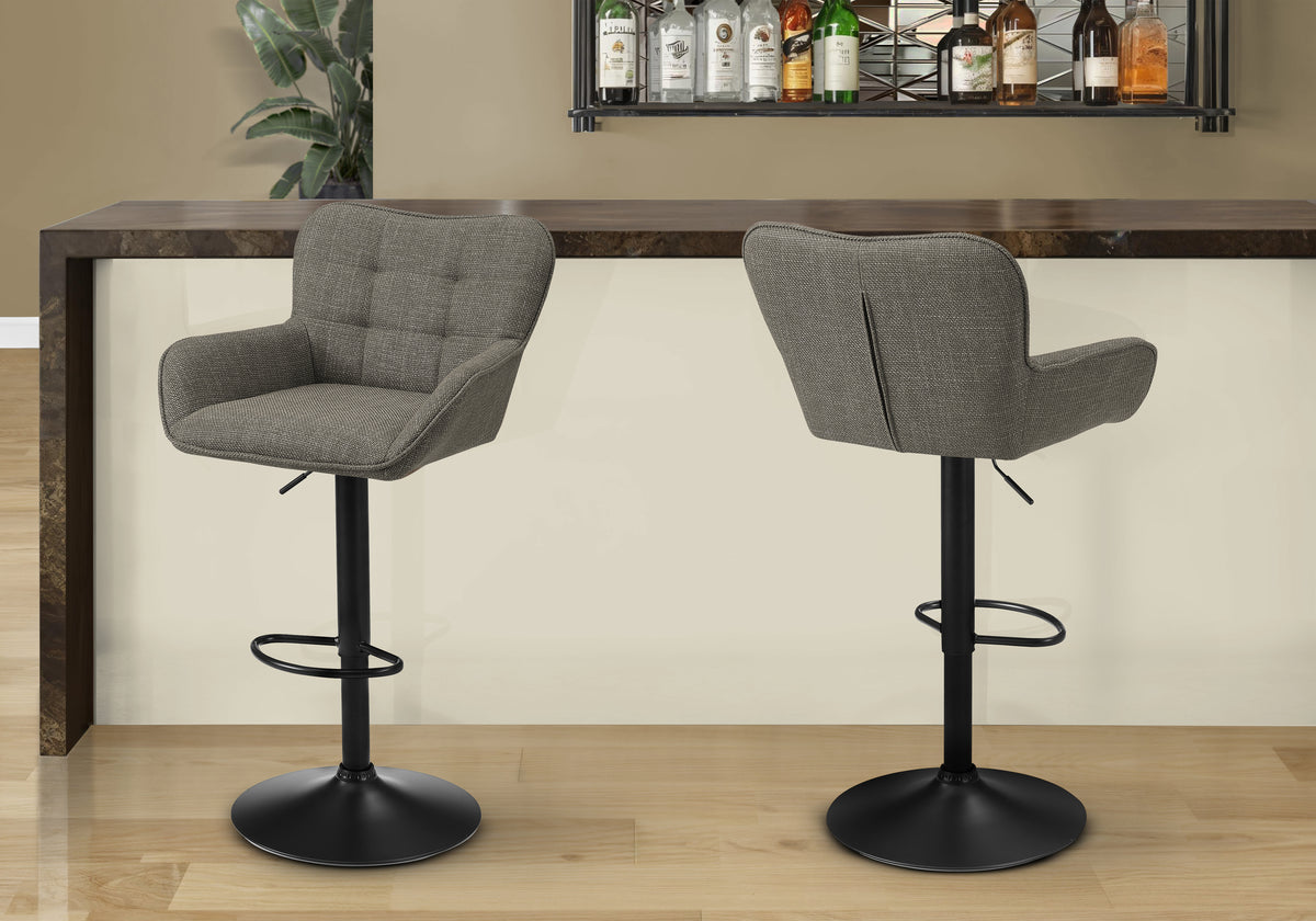 Piedmont - Barstool Set Of 2 Adjustable Swivel Bar Height Counter Height