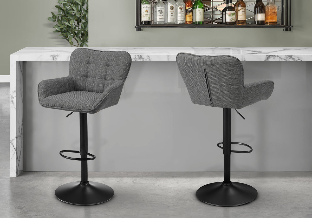Gordian - Barstool Set Of 2 Adjustable Swivel Bar Height Counter Height