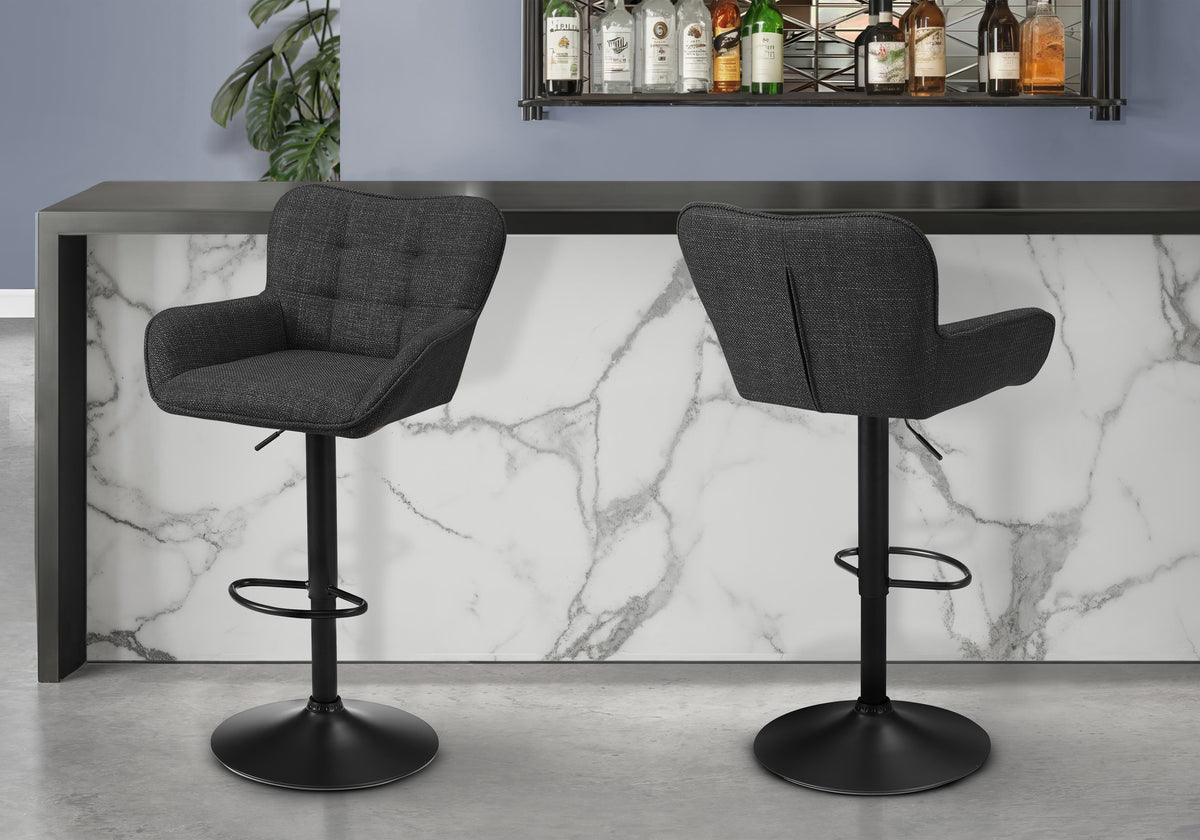 Jayden - Barstool Set Of 2 Adjustable Swivel Bar Height Counter Height