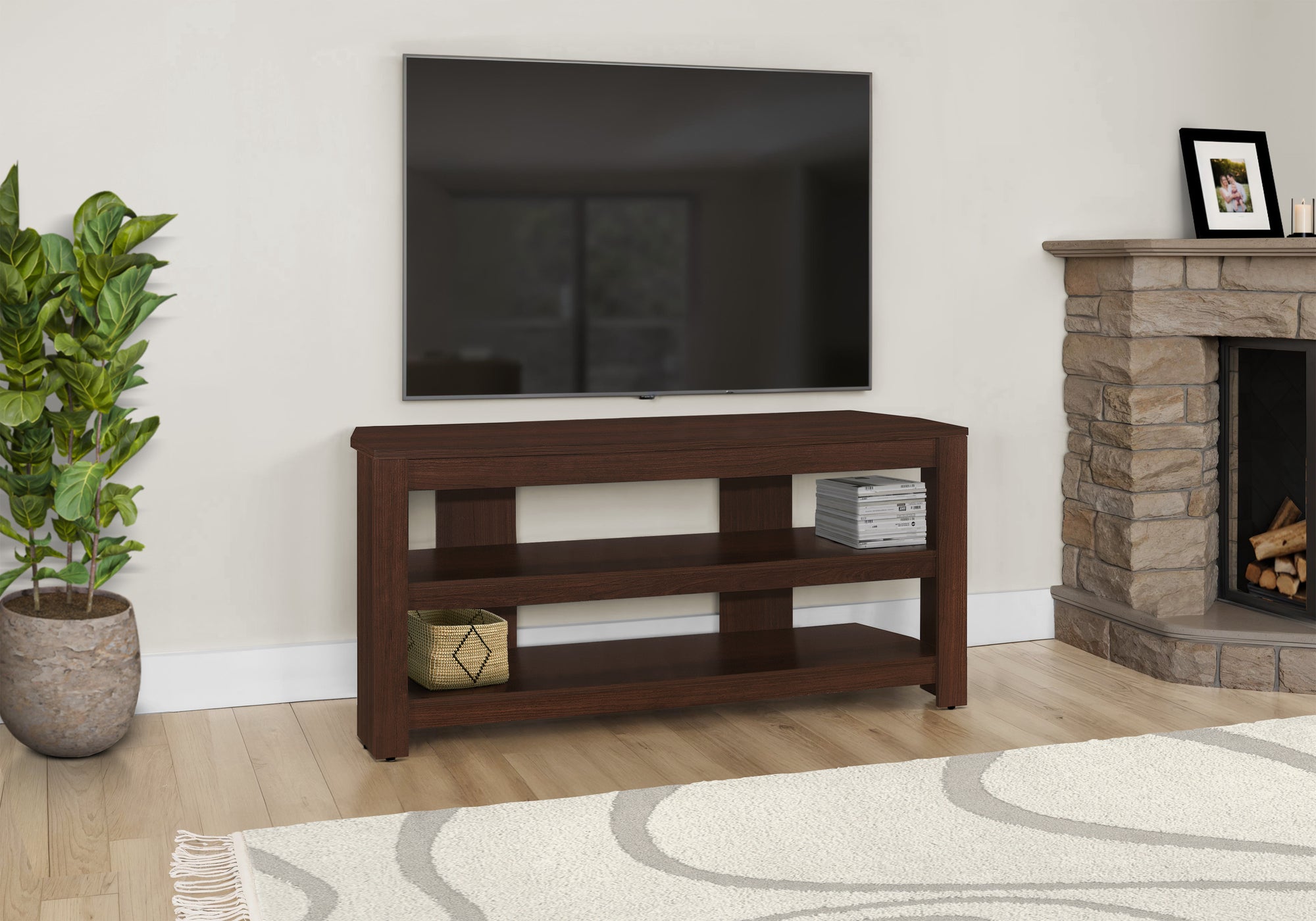 Stella - Tv Stand 42 Inch Console Media Entertainment Center Storage Shelves