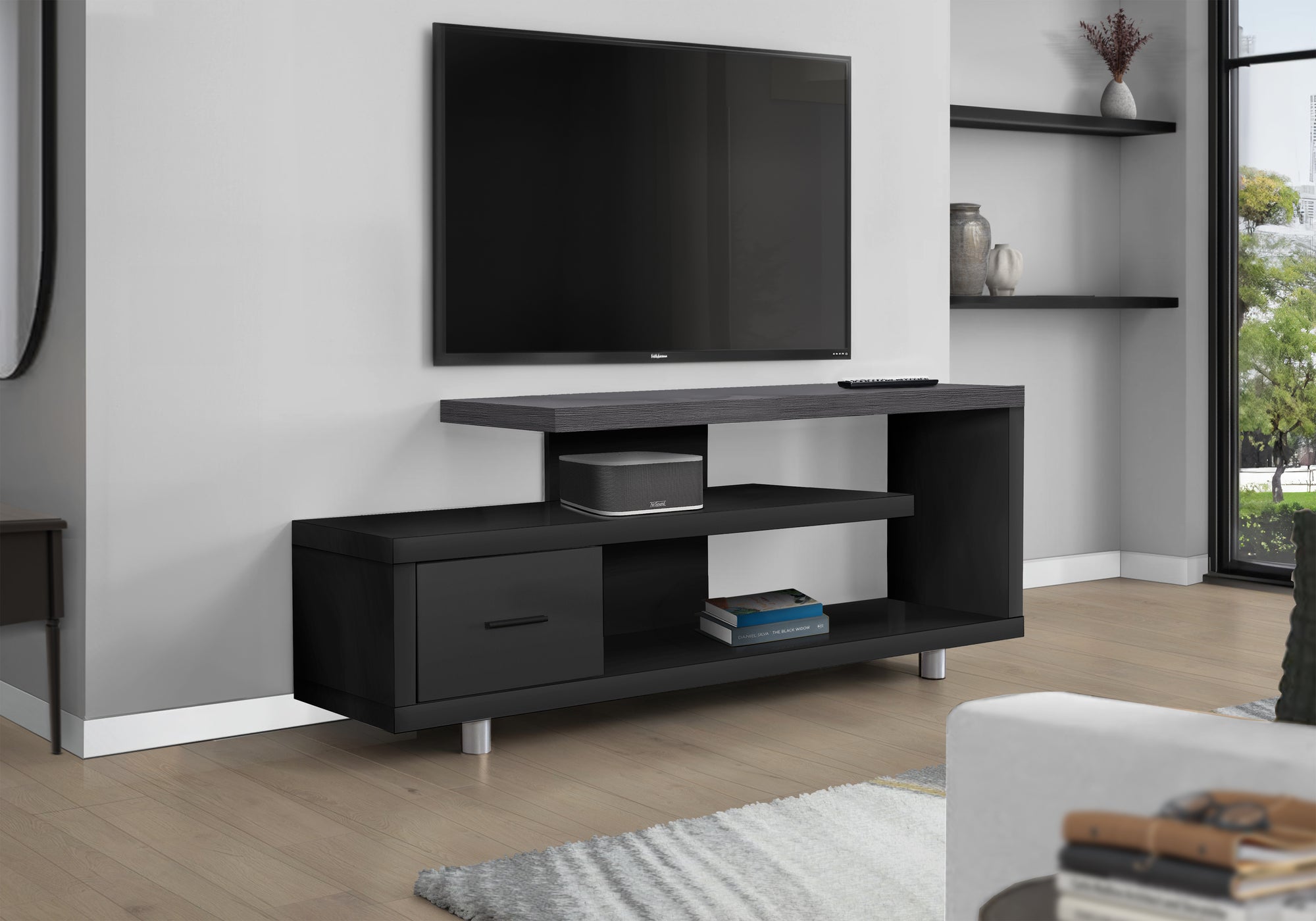 Iglehart - Tv Stand 60 Inch Console Media Entertainment Center Storage Cabinet
