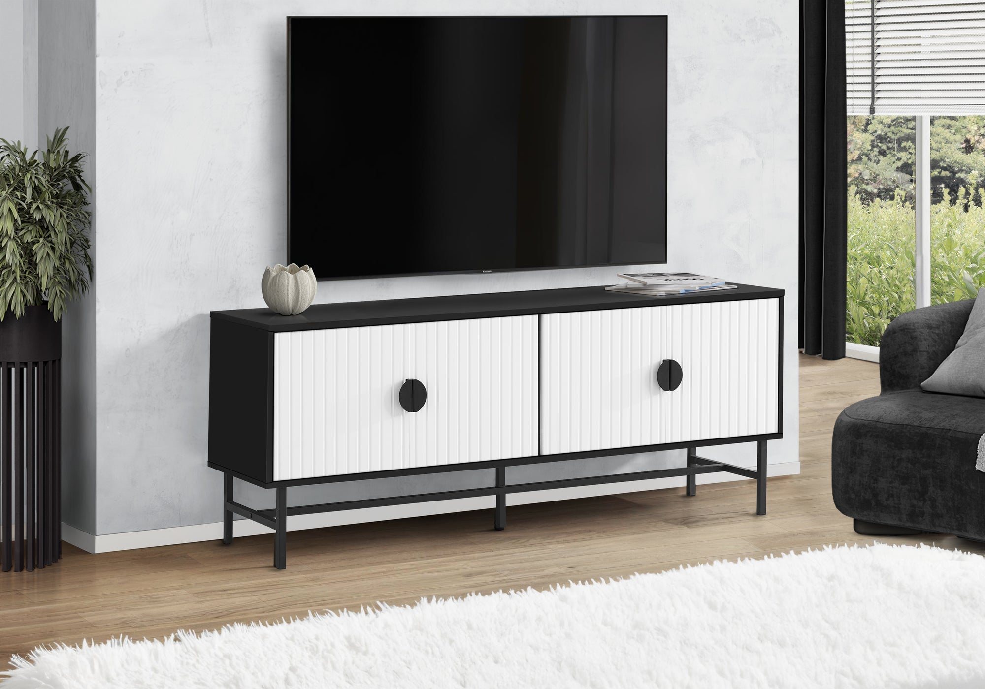 Orbit - Tv Stand 60 Inch Console Media Entertainment Center Storage Cabinet