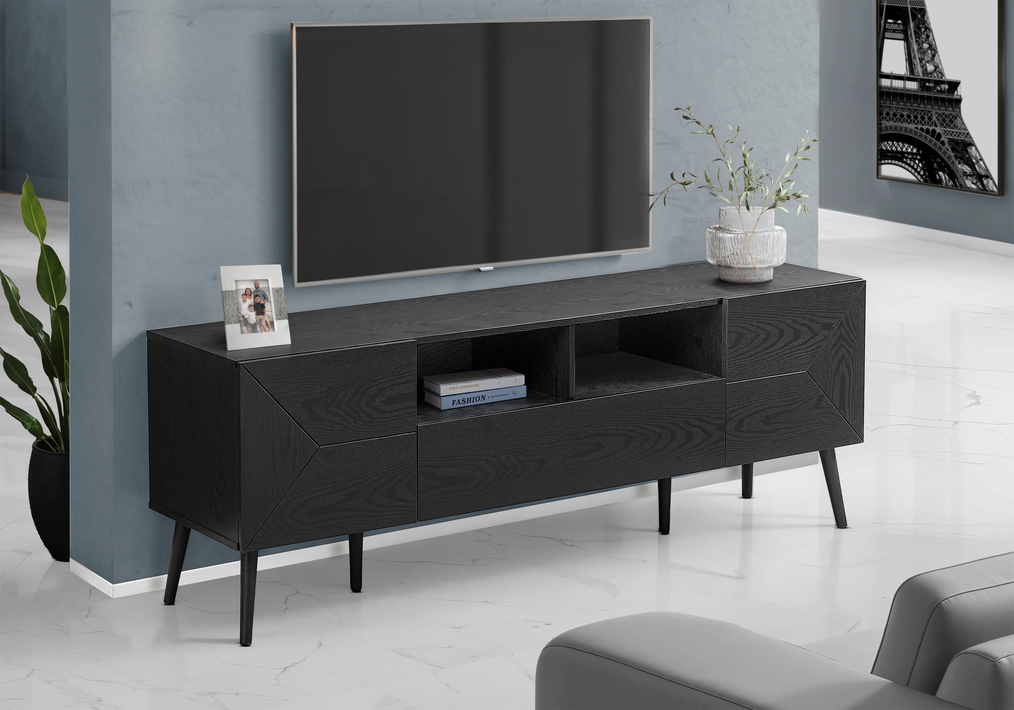 Seine - Tv Stand 72 Inch Console Media Entertainment Center Storage Drawer