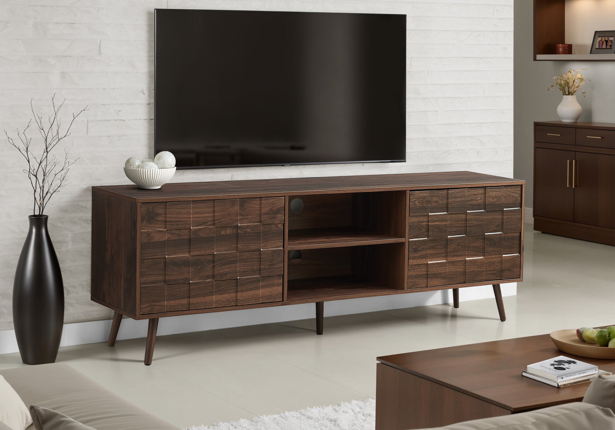 Pease - Tv Stand 72 Inch Console Media Entertainment Center Storage Cabinet