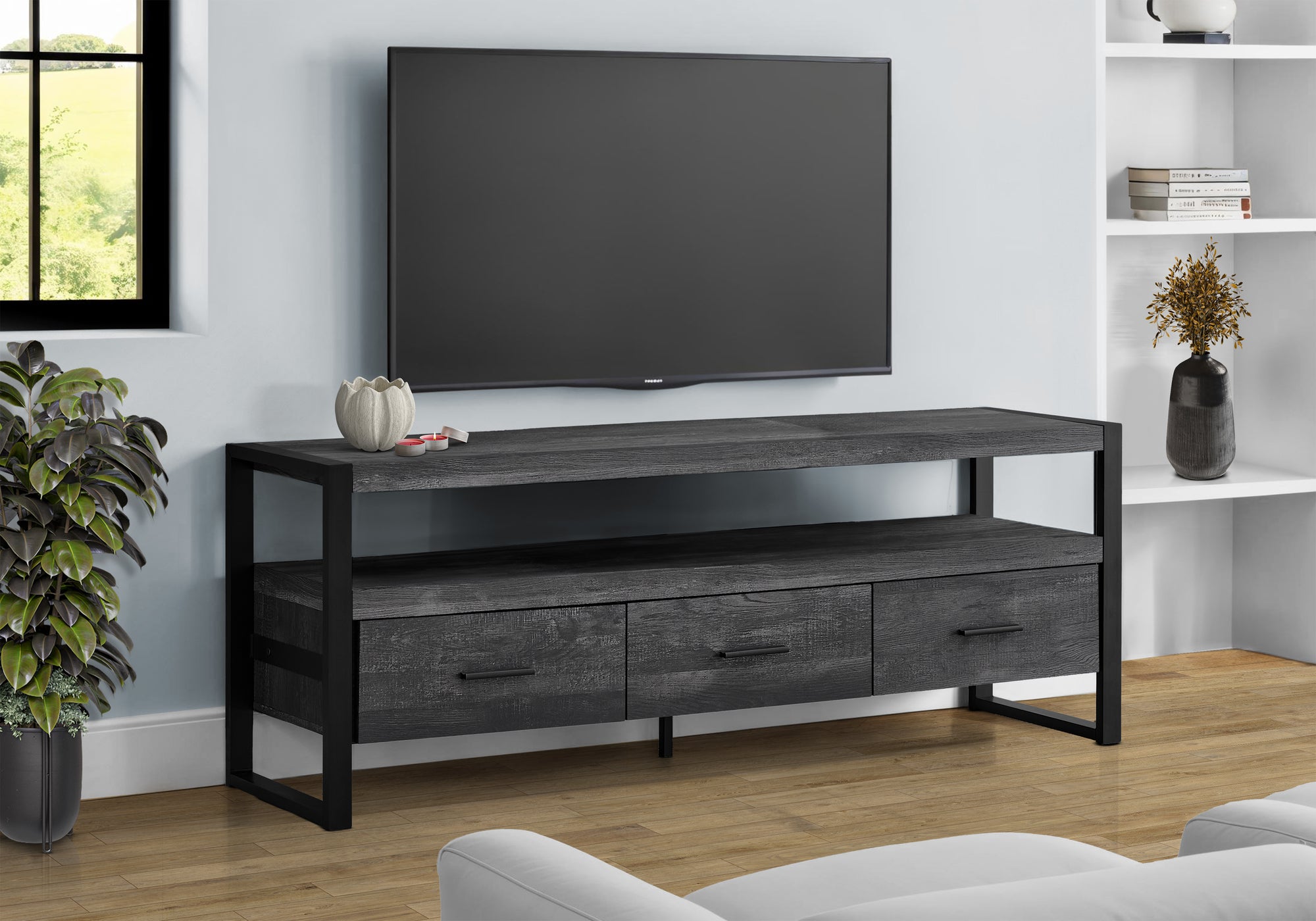 Kristy - Tv Stand 60 Inch Console Media Entertainment Center Storage Drawers