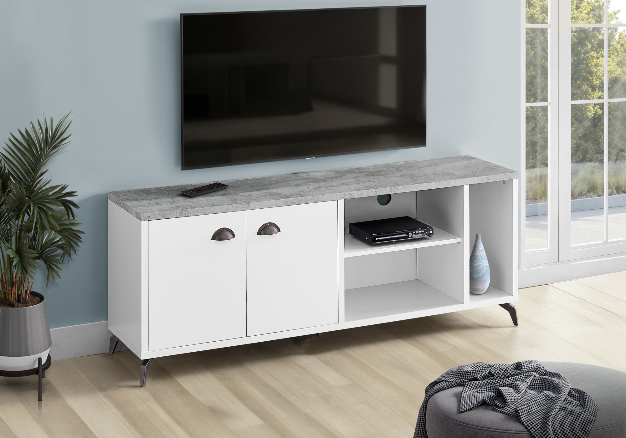 Agni - Tv Stand 60 Inch Console Media Entertainment Center Storage Cabinet