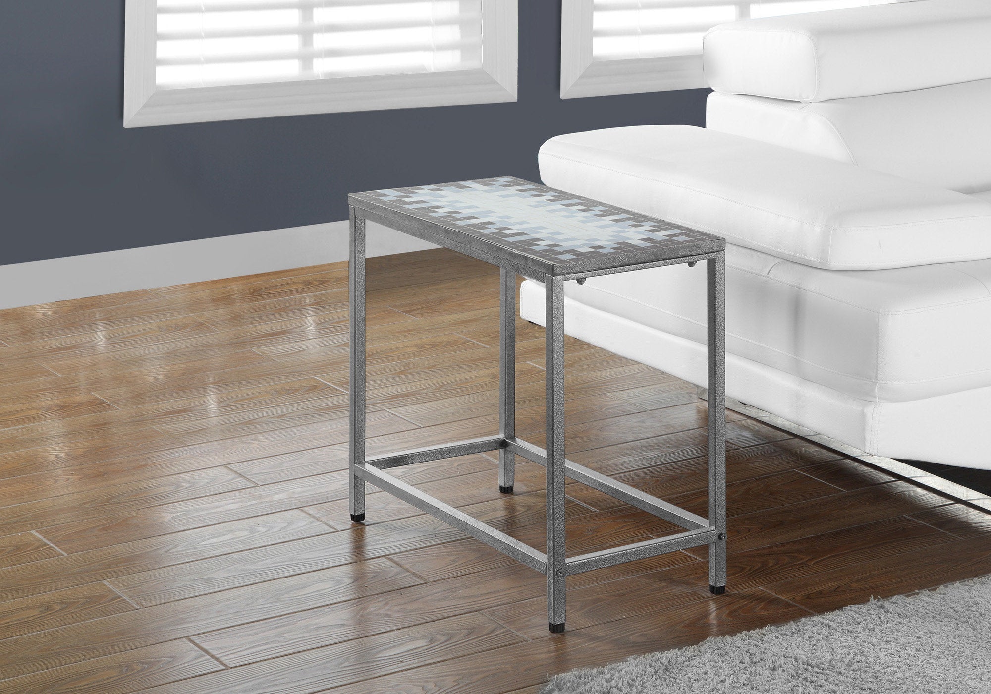 Cosmo - Accent Table Side End Nightstand Lamp Living Room Bedroom Blue