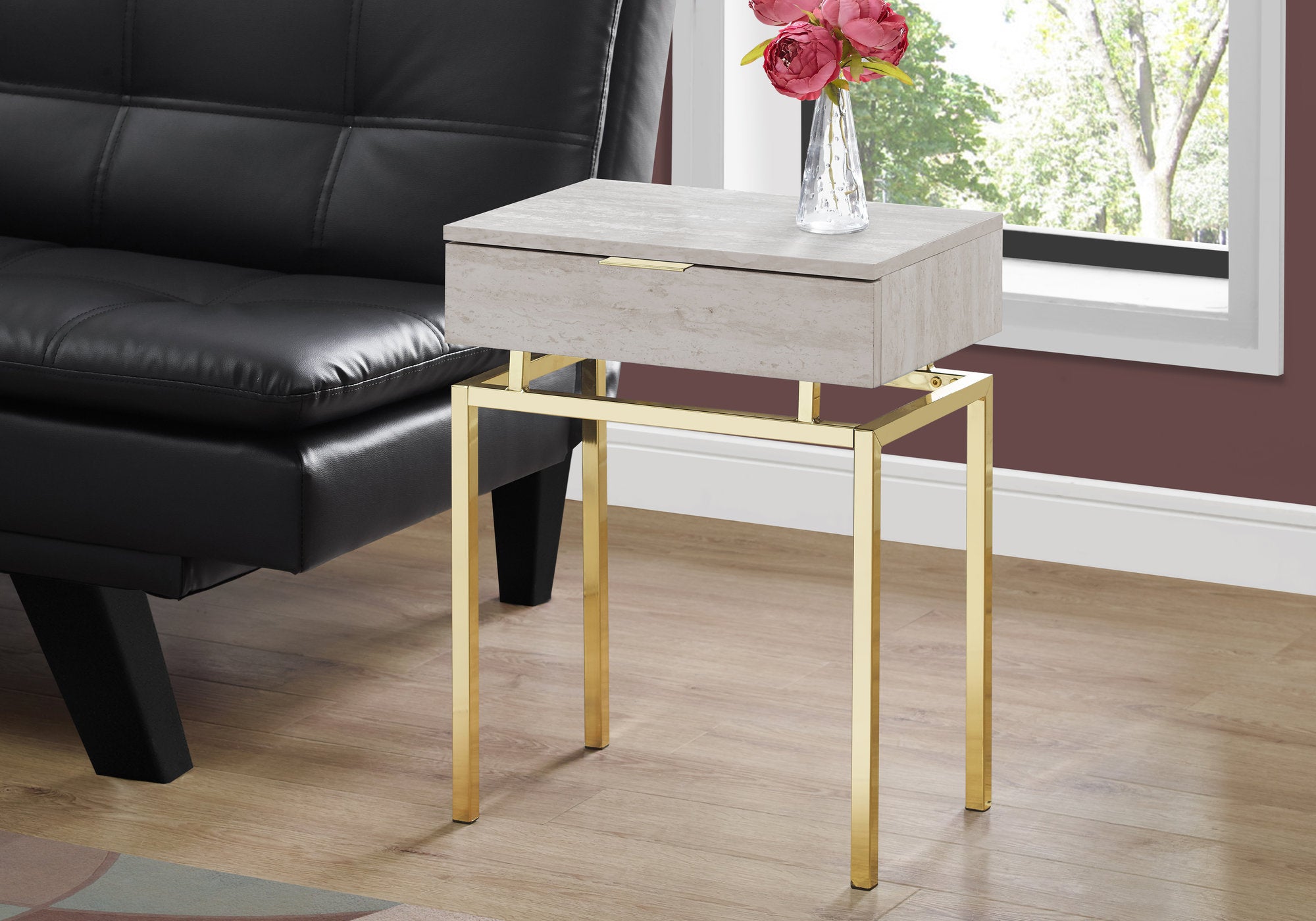 Curtice - Accent Table Side End Nightstand Lamp Storage Drawer Living Room