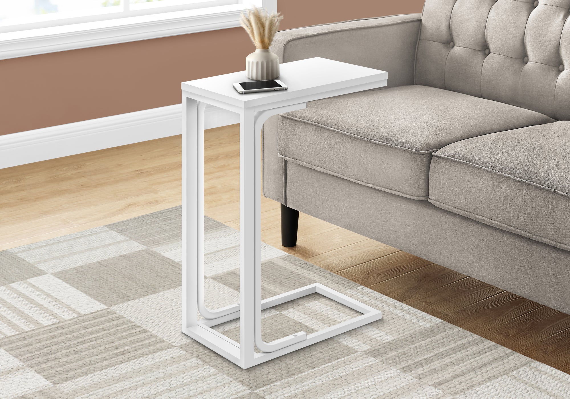 Wendy - Accent Table C-shaped End Side Snack Living Room Bedroom Contemporary