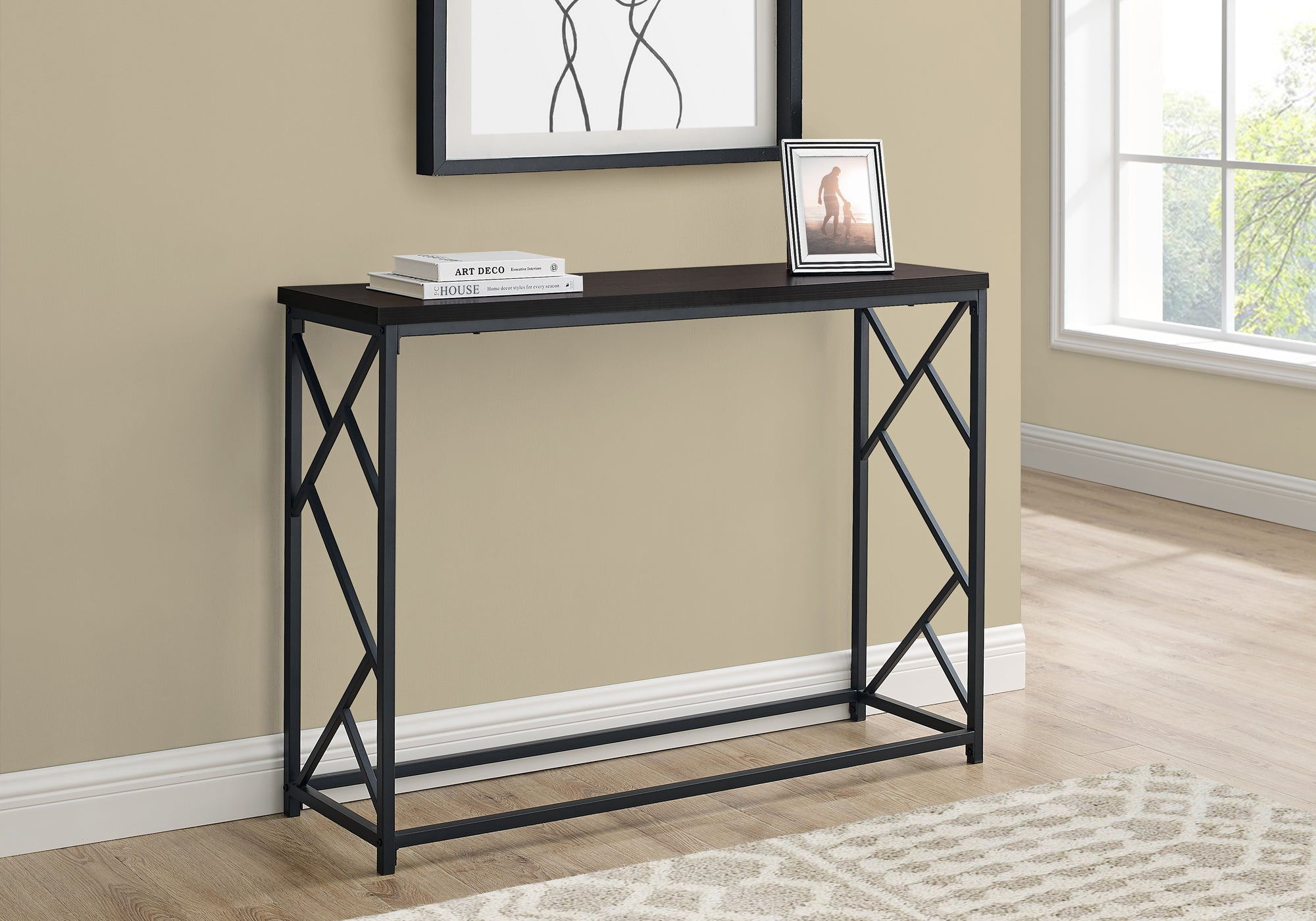 Melrose - Accent Table Console Entryway Narrow Sofa Living Room Bedroom Brown