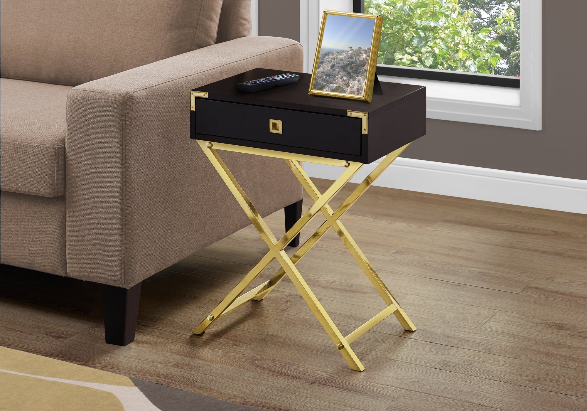 Louvain - Accent Table Side End Nightstand Lamp Storage Drawer Living Room