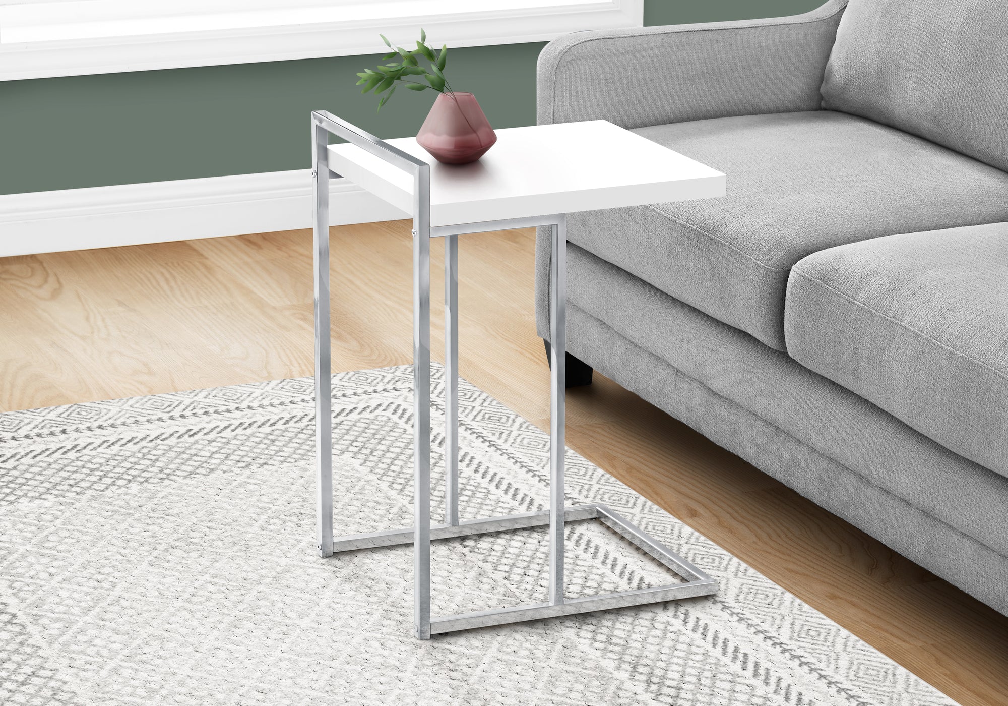 Cassiopeia - Accent Table C-shaped End Side Snack Living Room Bedroom Glossy