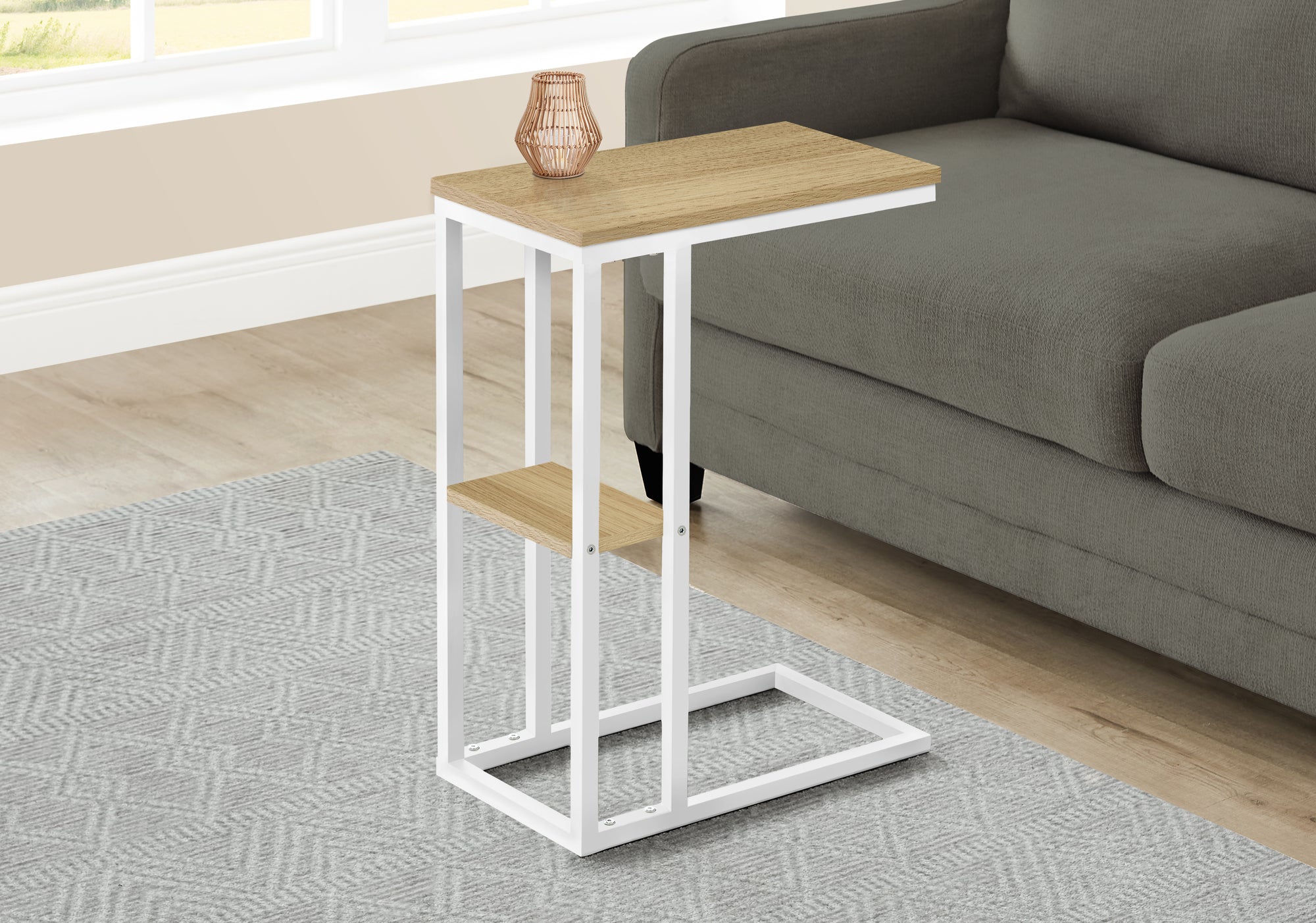 Rikke - Accent Table C-shaped End Side Snack Living Room Bedroom Natural