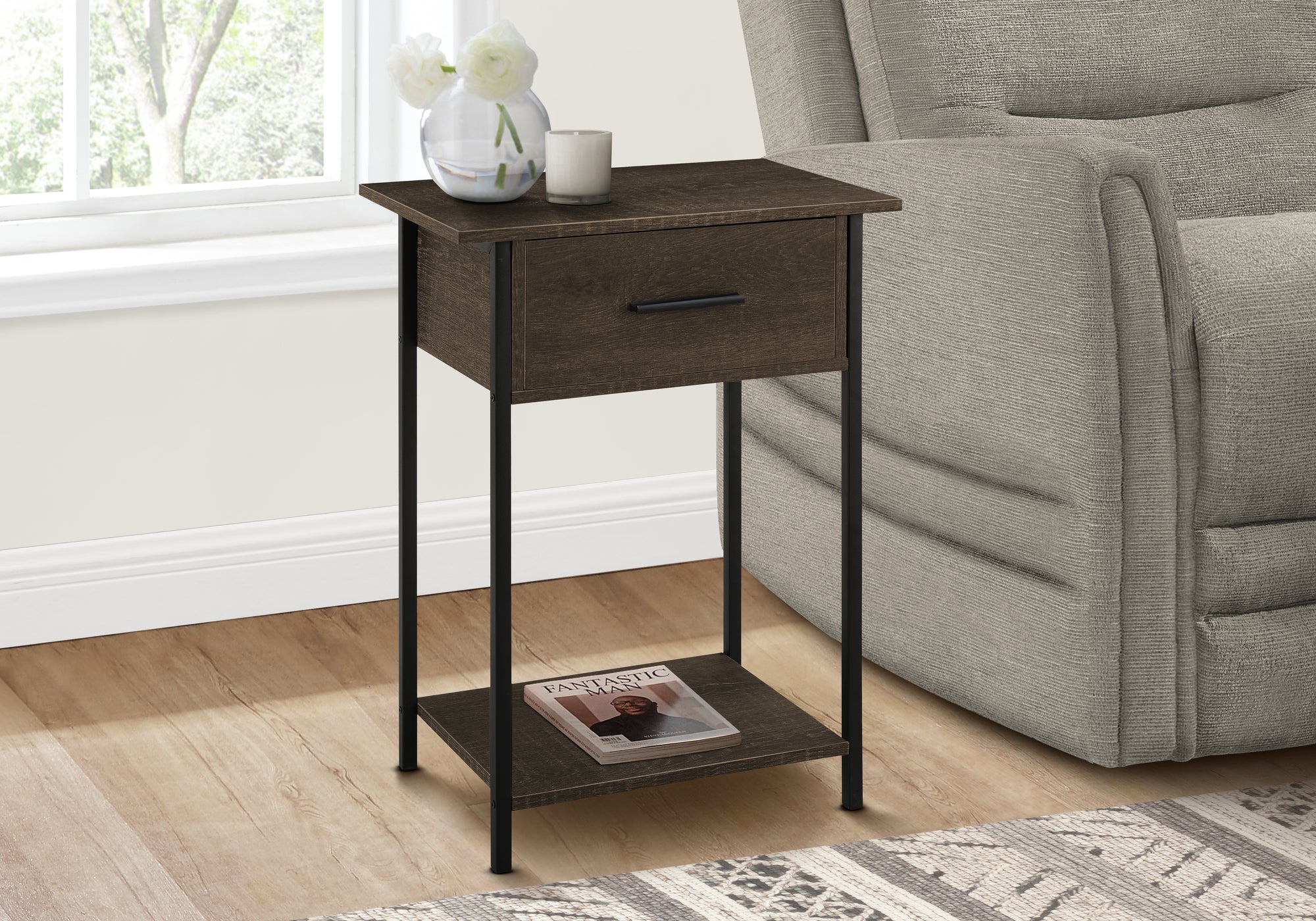 Seren - Accent Table 2 Tier End Lamp Living Room Side Table