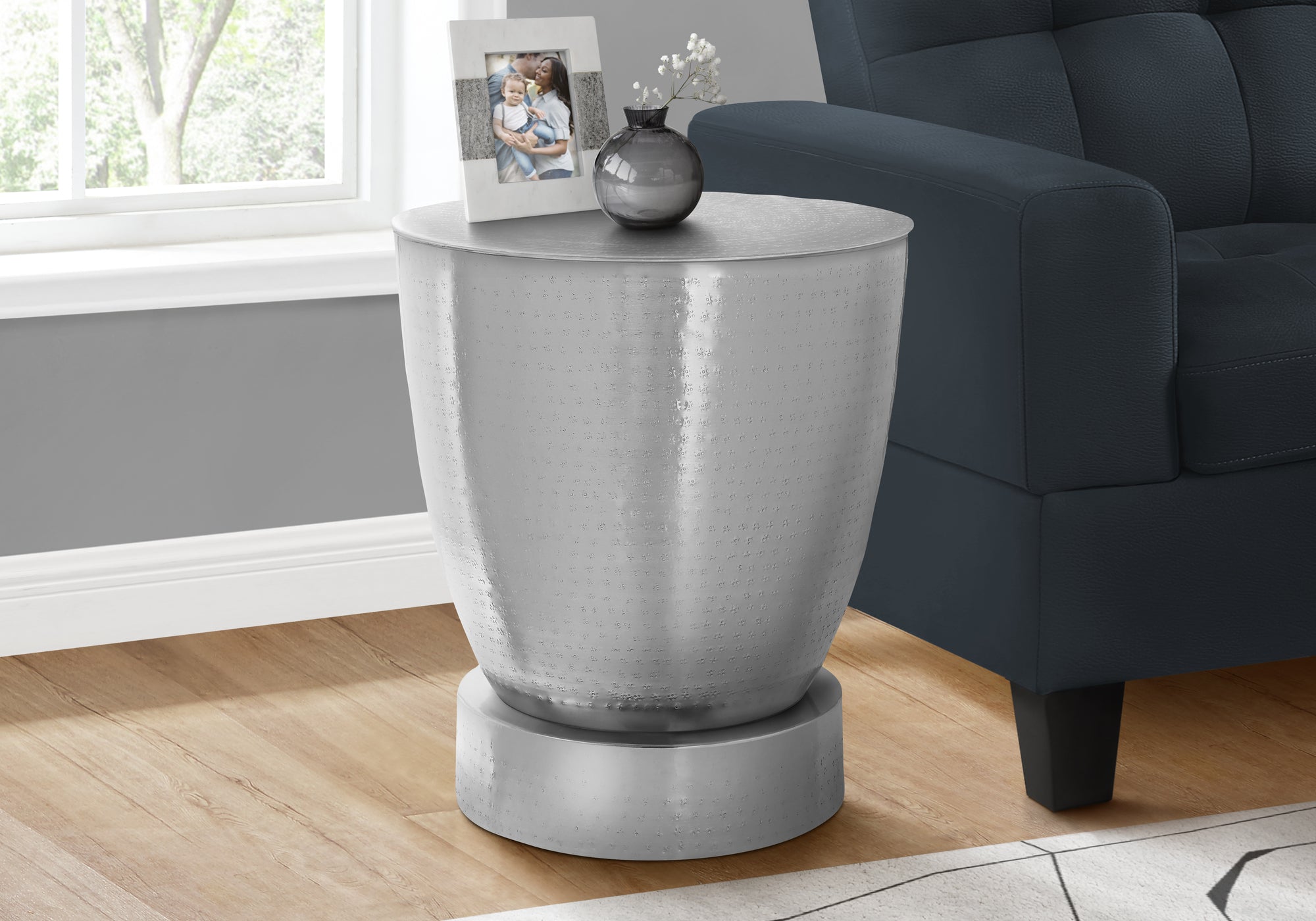 Emeline - Accent Table Drum Side End Nightstand Lamp Living Room Bedroom