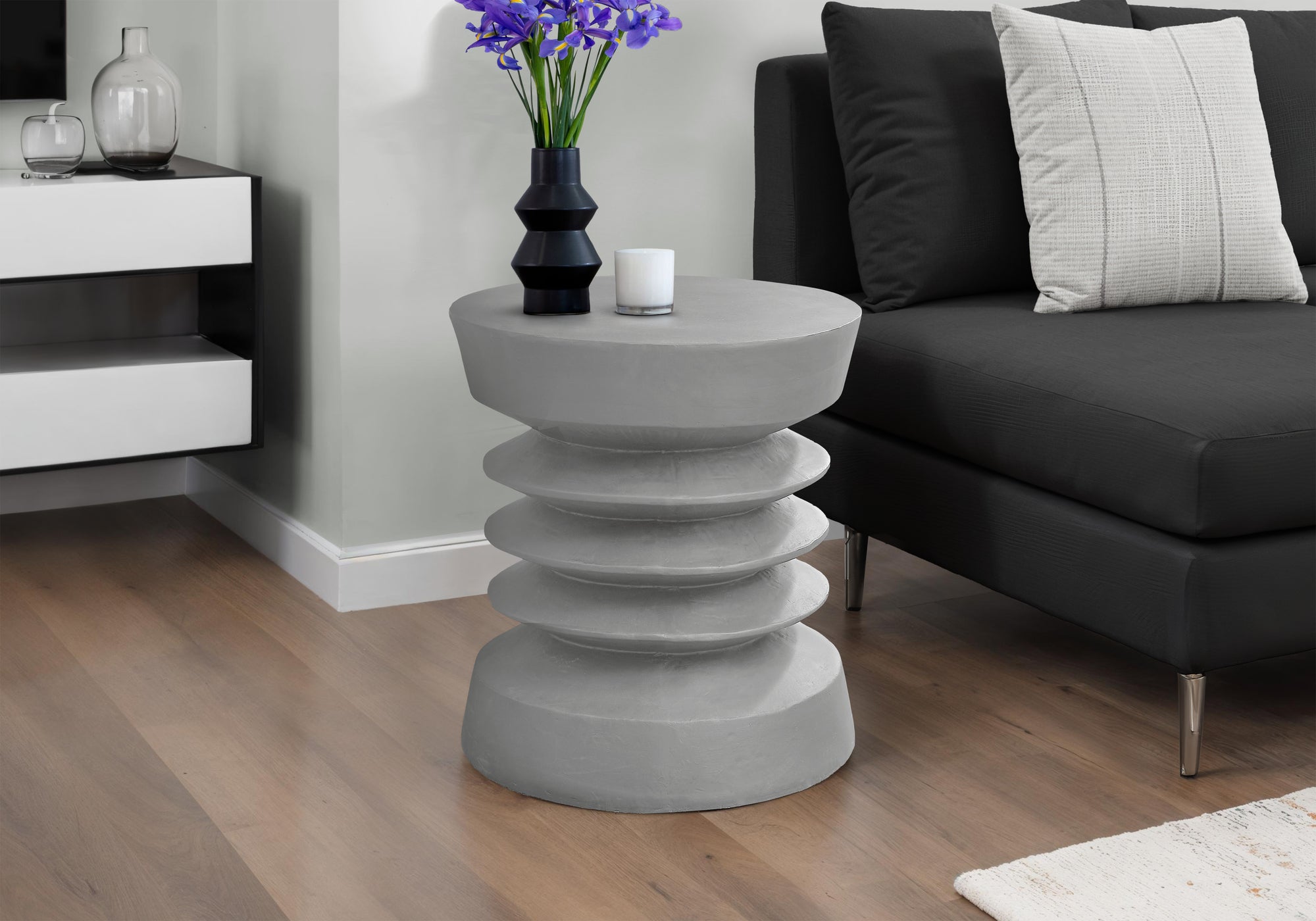 Carel - Accent Table 25"H Indoor Or Outdoor Side Table End Bedroom