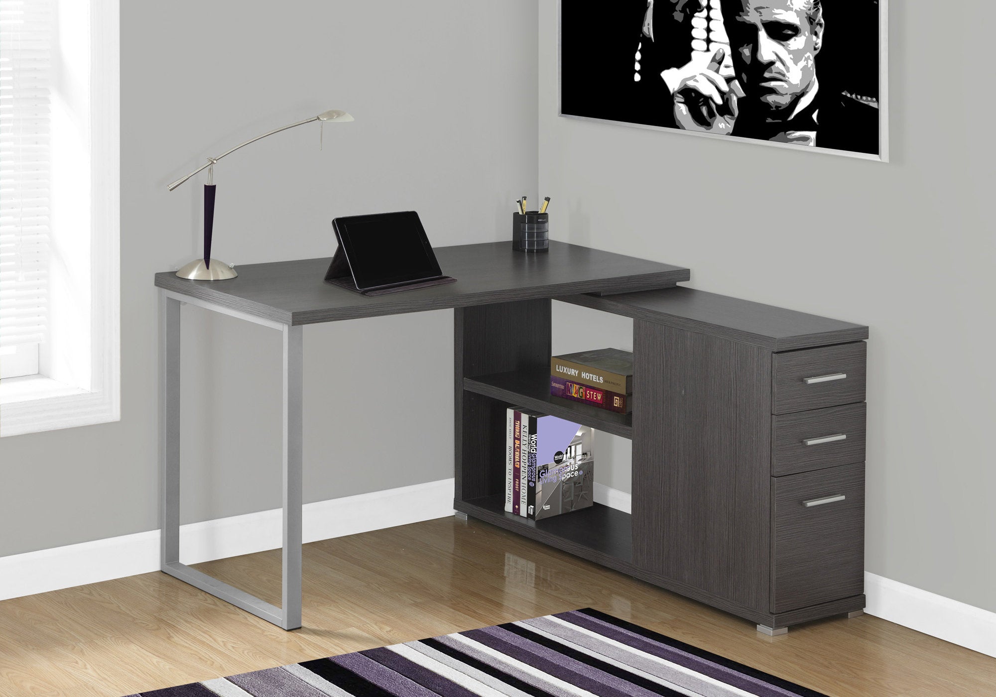 Anise - Computer Desk Home Office Corner Left Right Set-up Storage Drawers