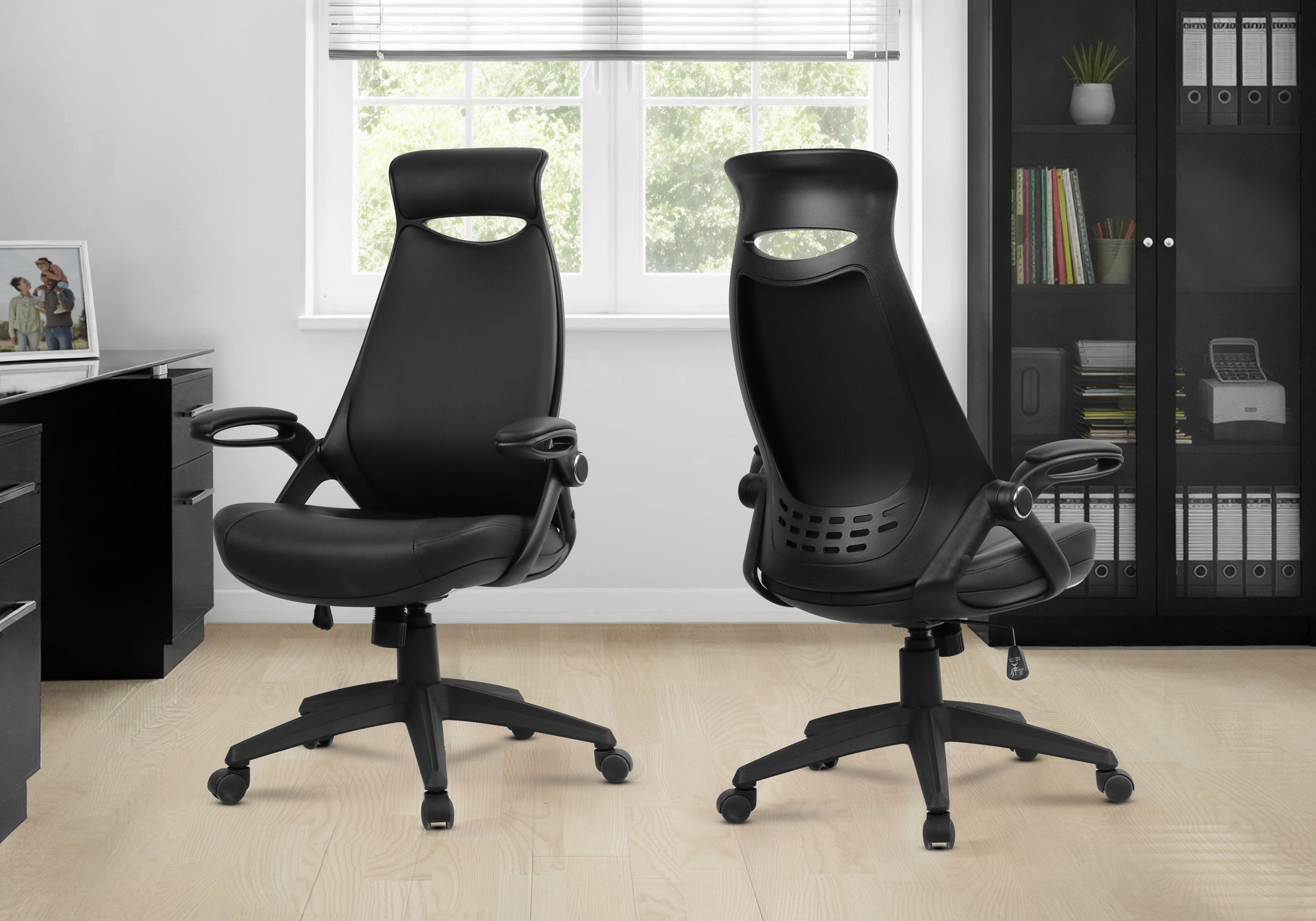 Helsa - Office Chair Adjustable Height Swivel Ergonomic Armrests Computer Desk Work
