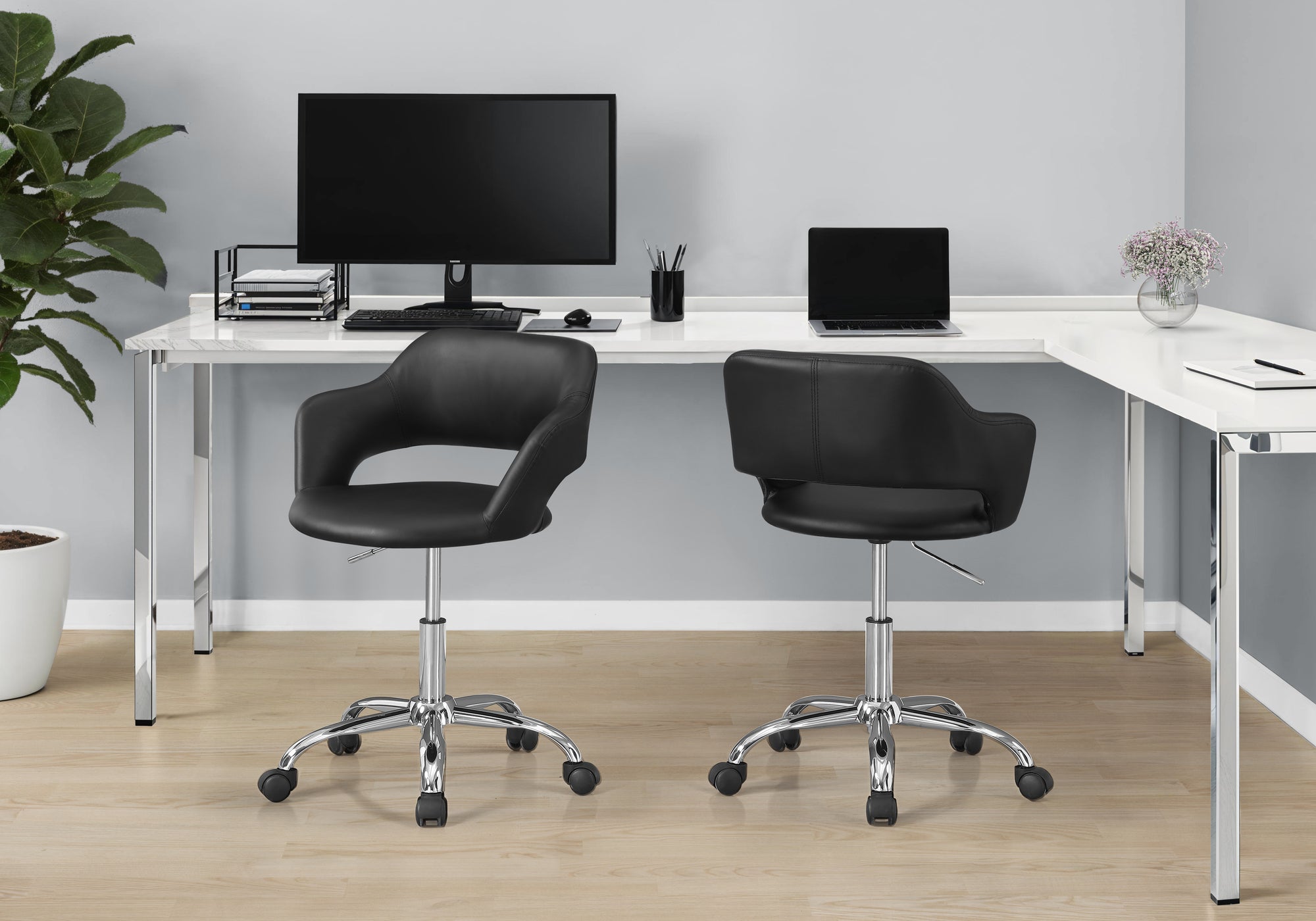 Powell - Office Chair Adjustable Height Swivel Ergonomic Armrests Computer Desk Work