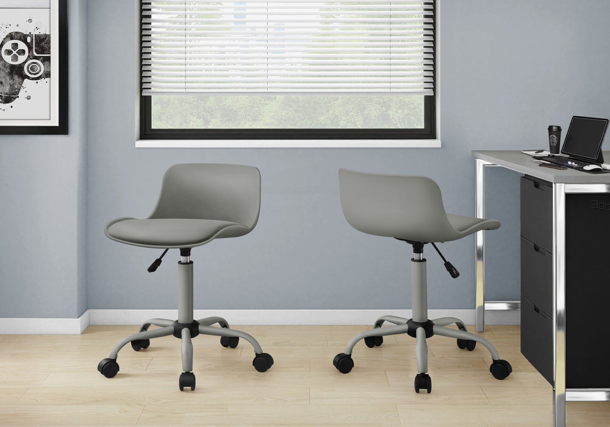 Daymond - Office Chair Adjustable Height Swivel Ergonomic Computer Desk Work Juvenile