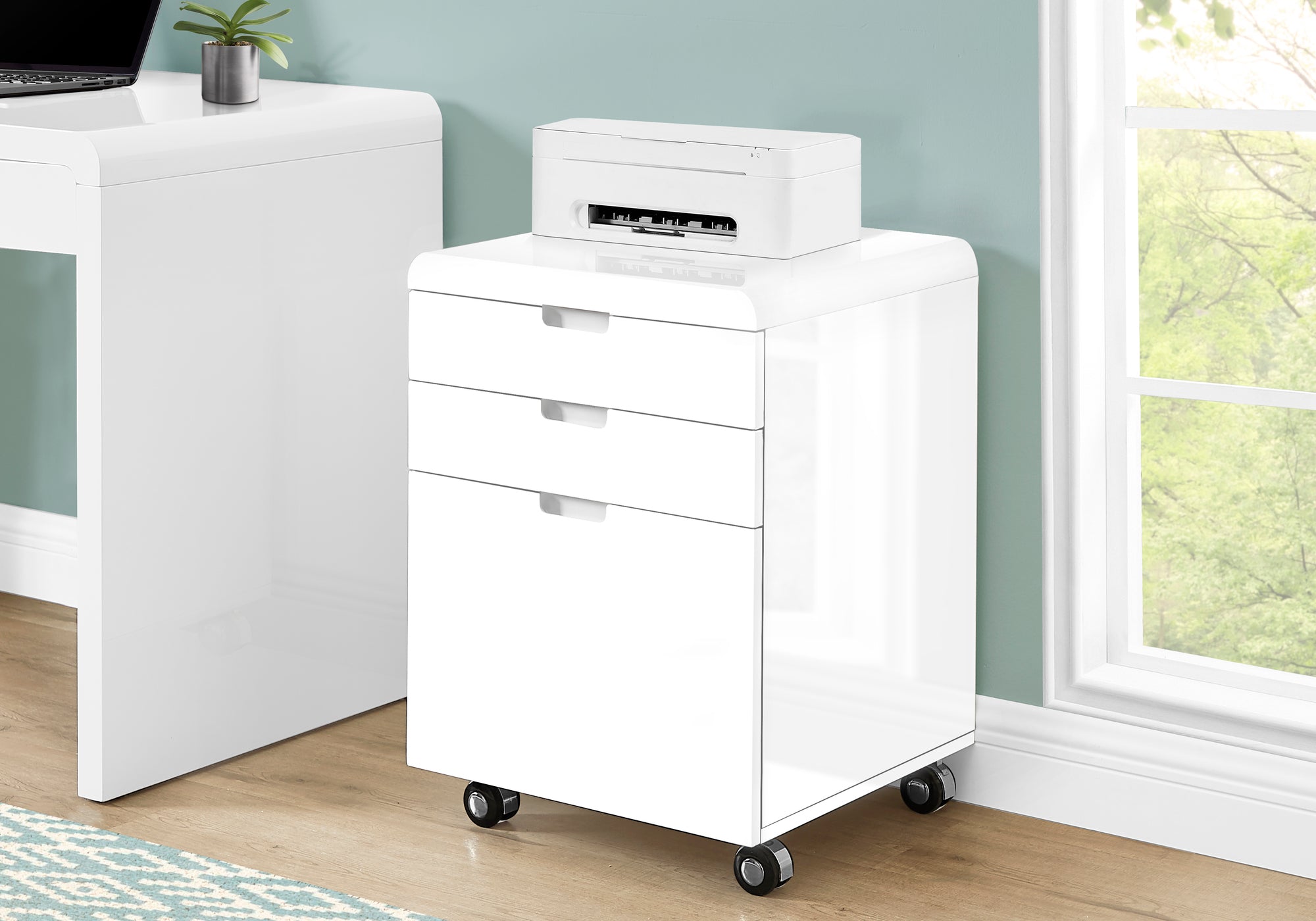 Elston - File Cabinet Rolling Mobile Storage Drawers Printer Stand Office Work