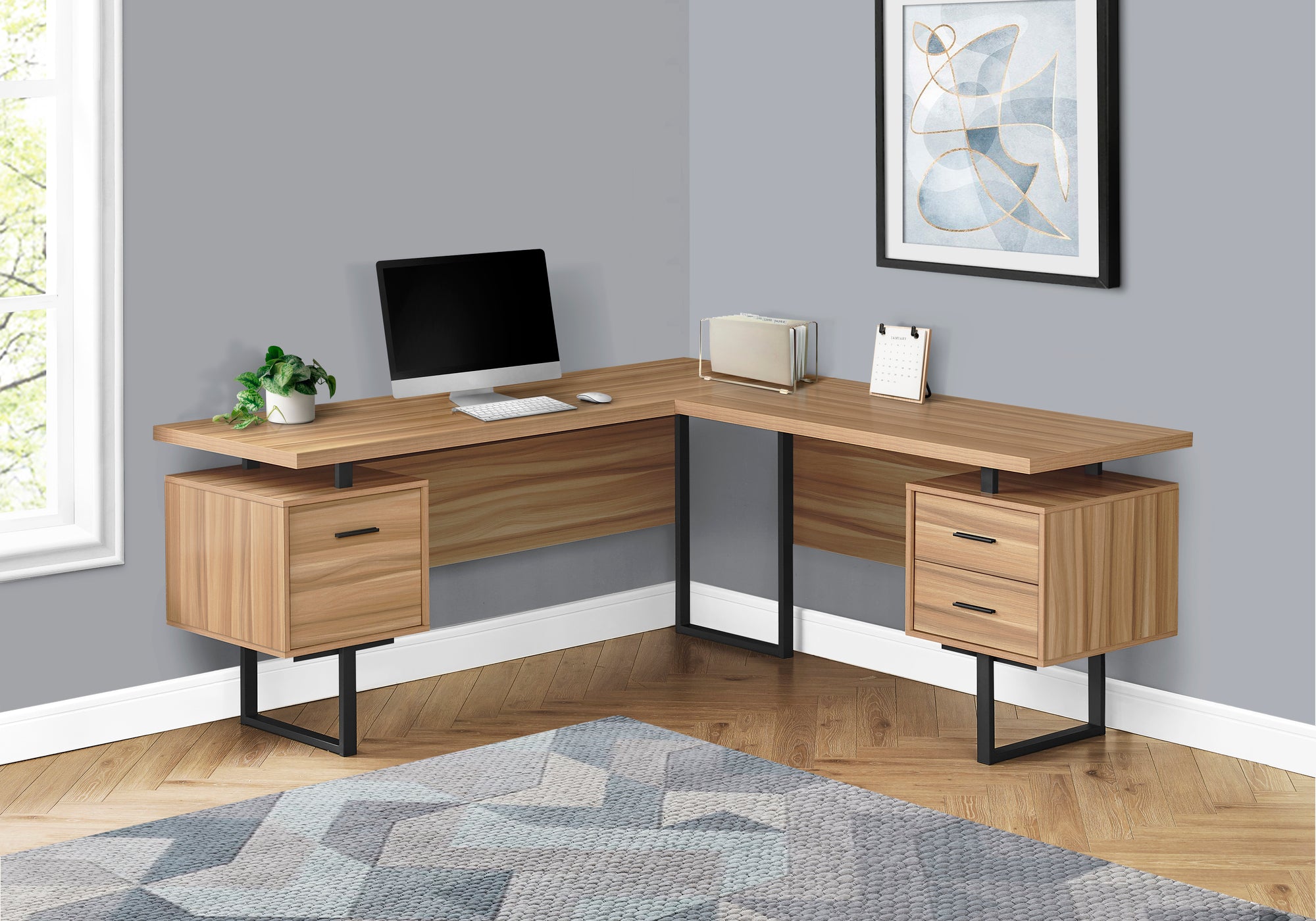 Ornette - Computer Desk Home Office Corner Left Right Set-up Storage Drawers