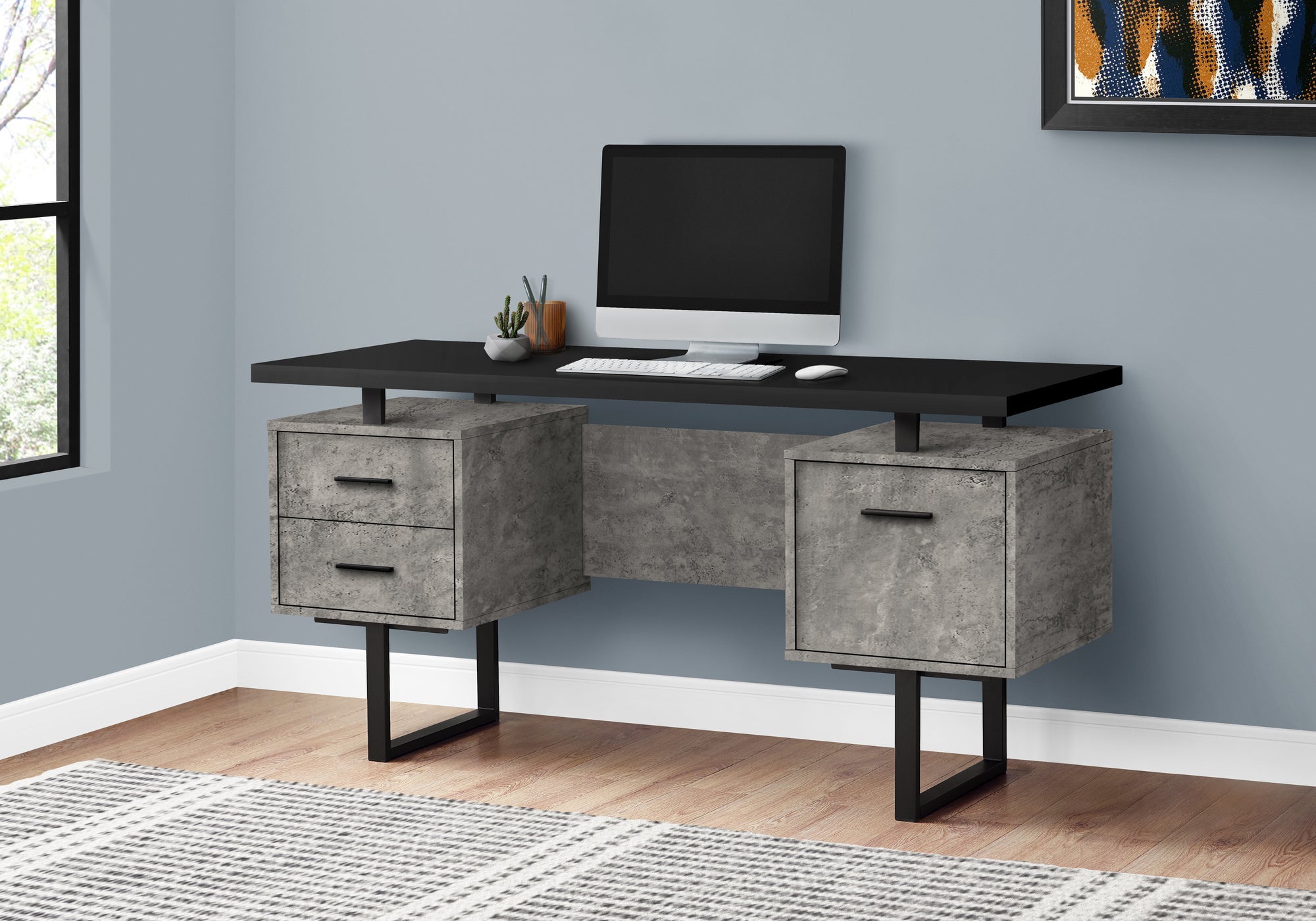 Eckhart - Computer Desk Home Office Laptop Left Right Set-up Storage Drawers