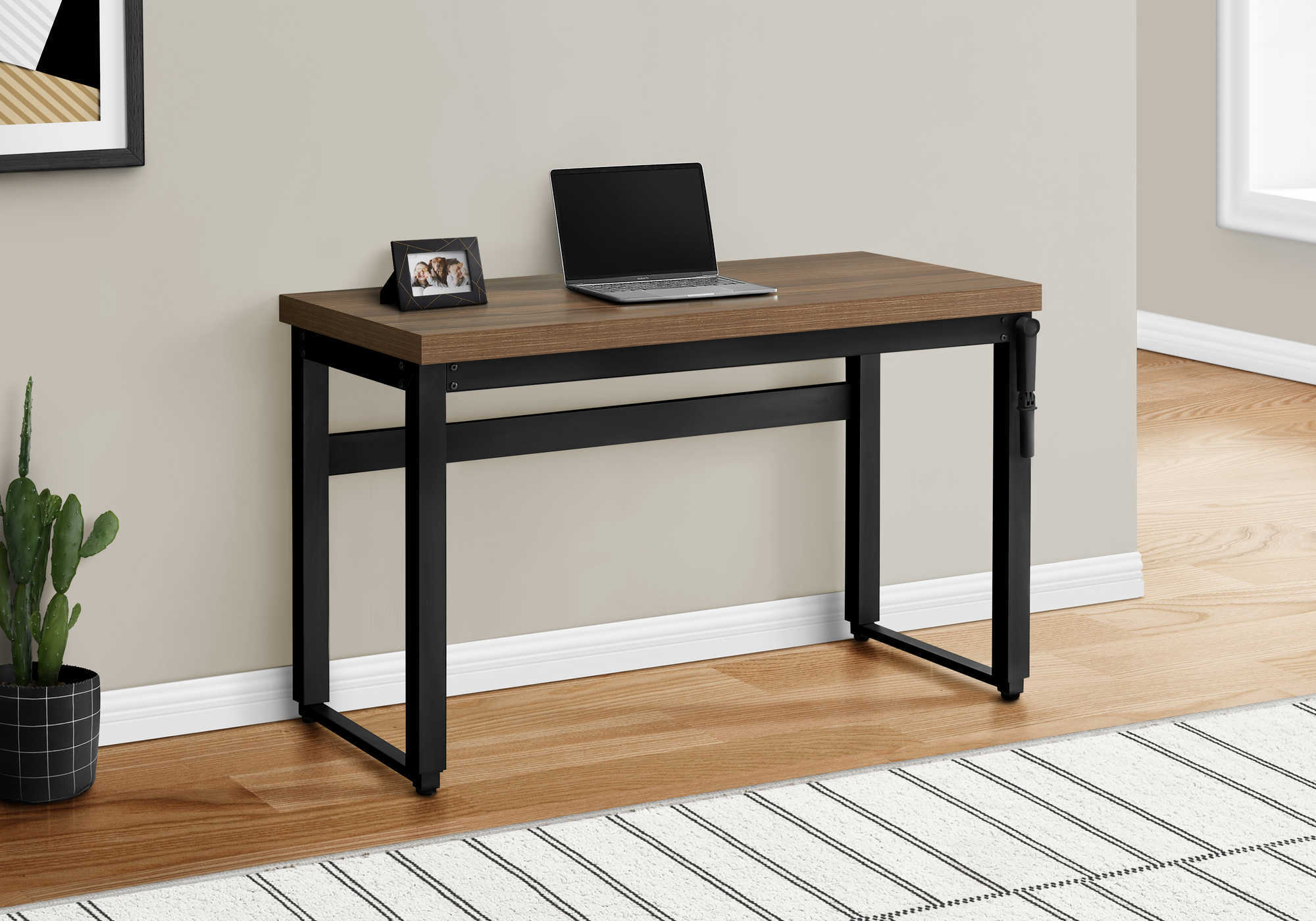 Mabon - Computer Desk Home Office Standing Adjustable 48"L Work Laptop Walnut