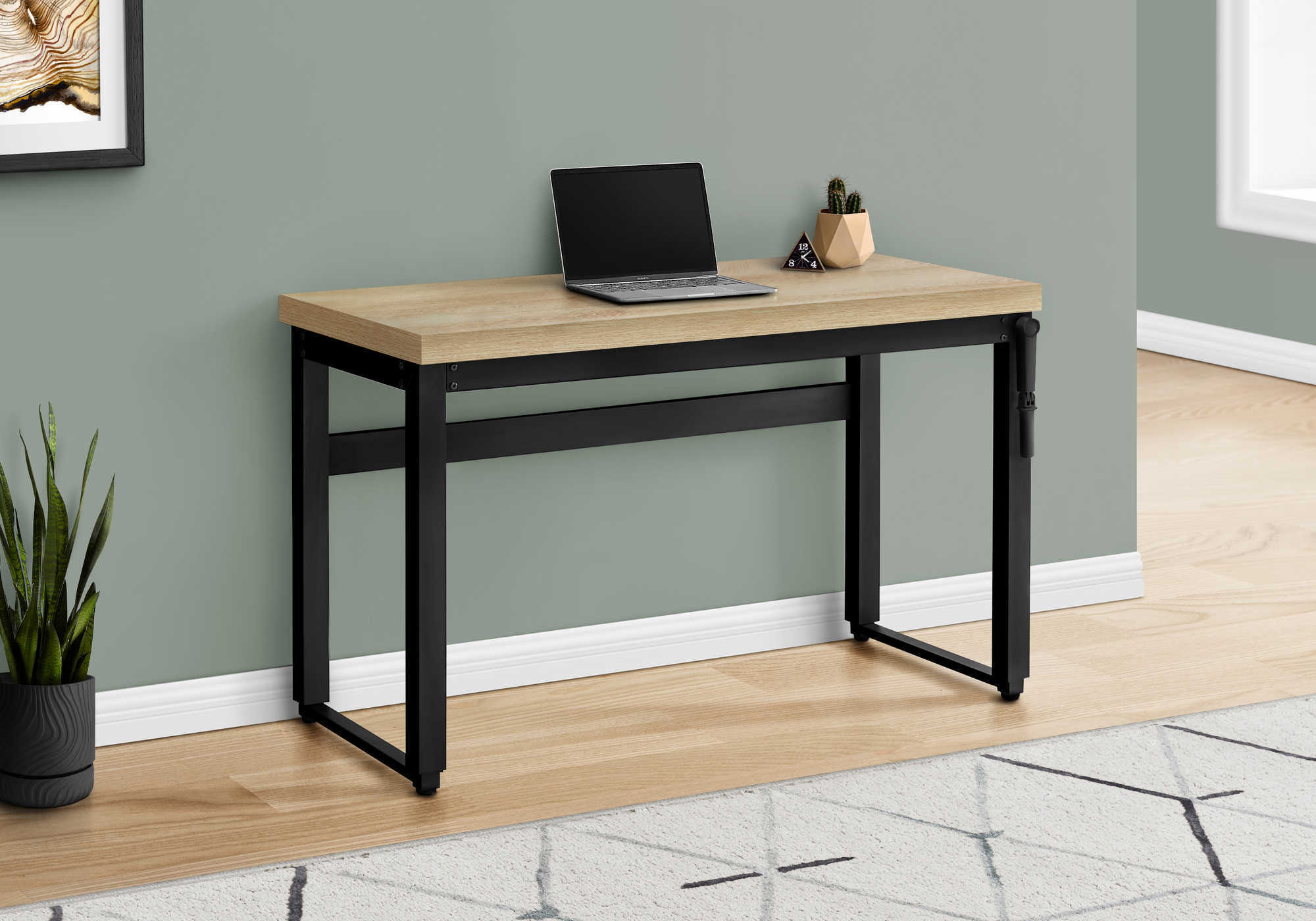 Kalena - Computer Desk Home Office Standing Adjustable 48"L Work Laptop Natural