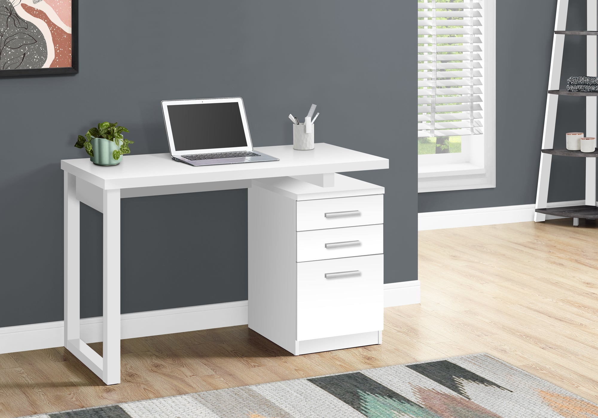 Mabyn - Computer Desk Home Office Laptop Left Right Set-up Storage Drawers