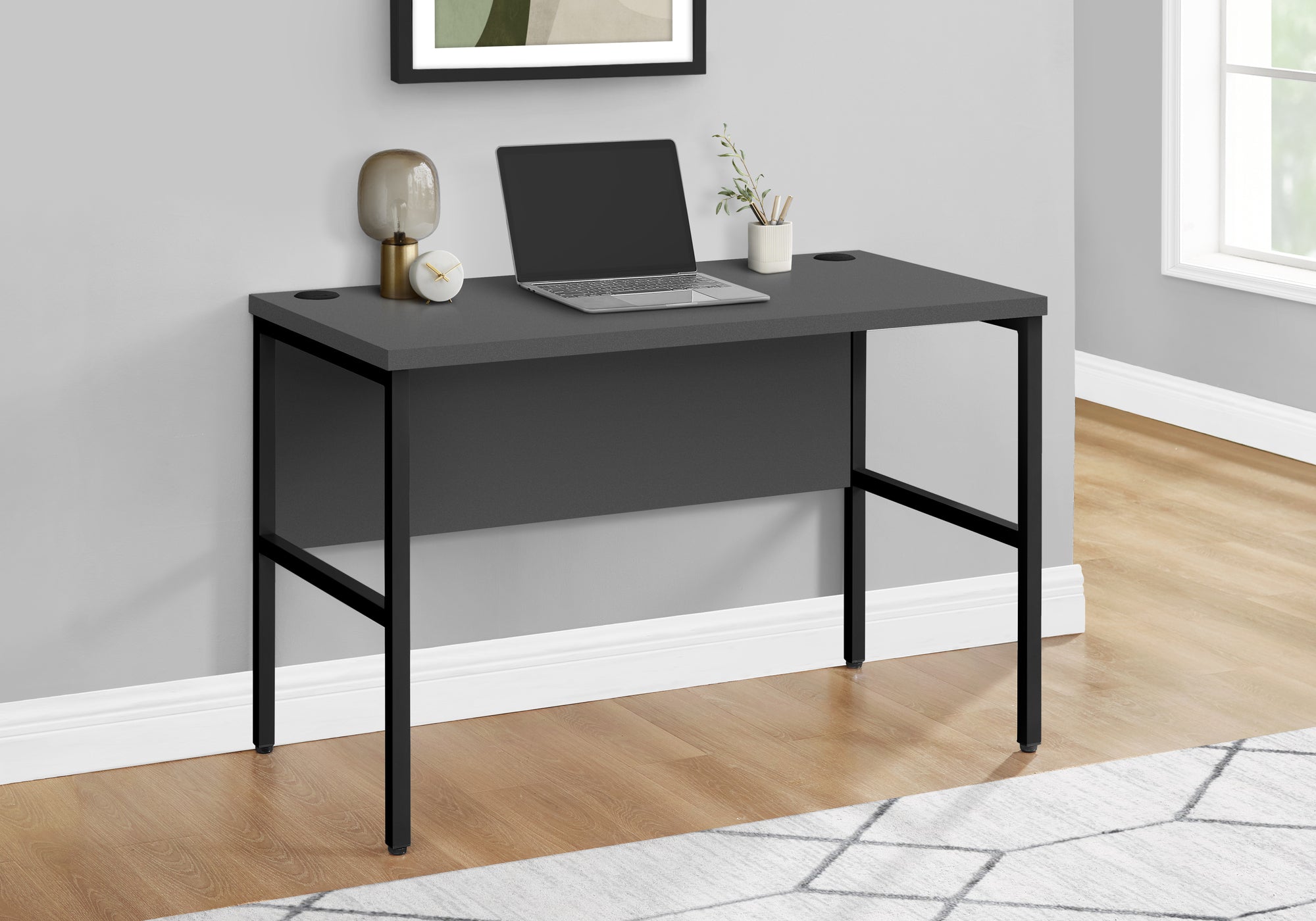 Sadiya - Computer Desk 48"L Work Home Office Commercial Grade Grey Laminate