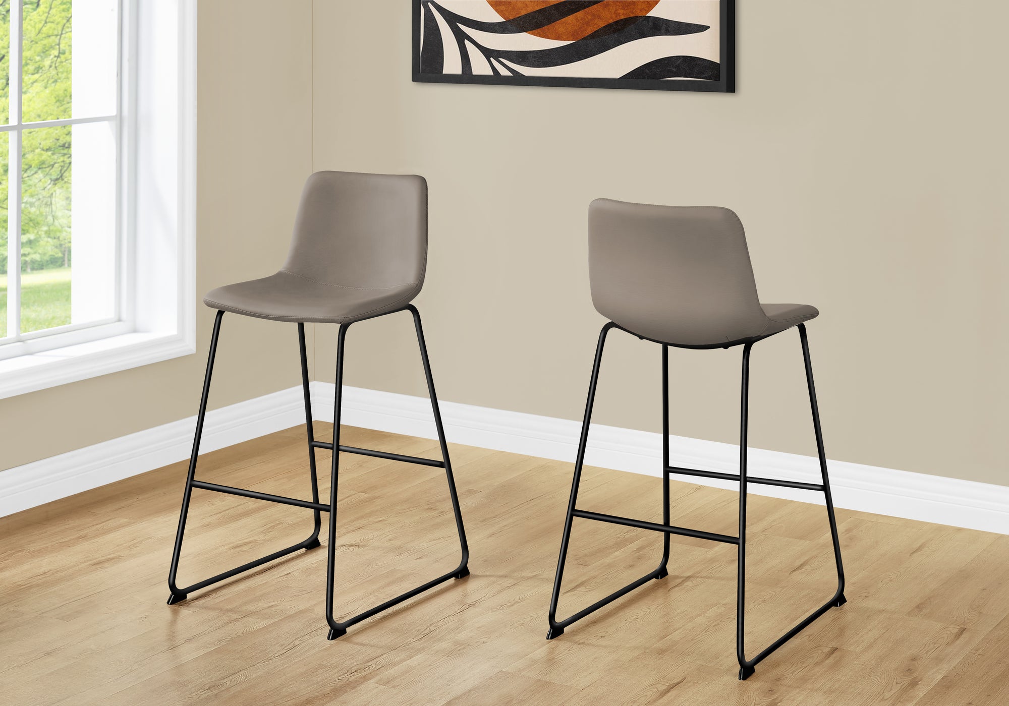 Bardot - Office Chair Bar Height Standing Computer Desk Work Brown Leather