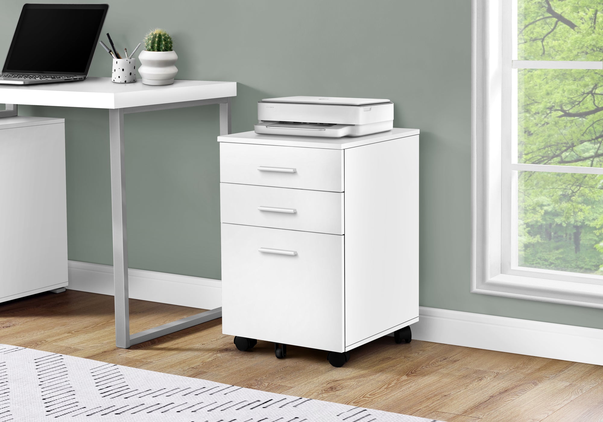 Naila - File Cabinet Rolling Mobile Storage Drawers Printer Stand Office Work