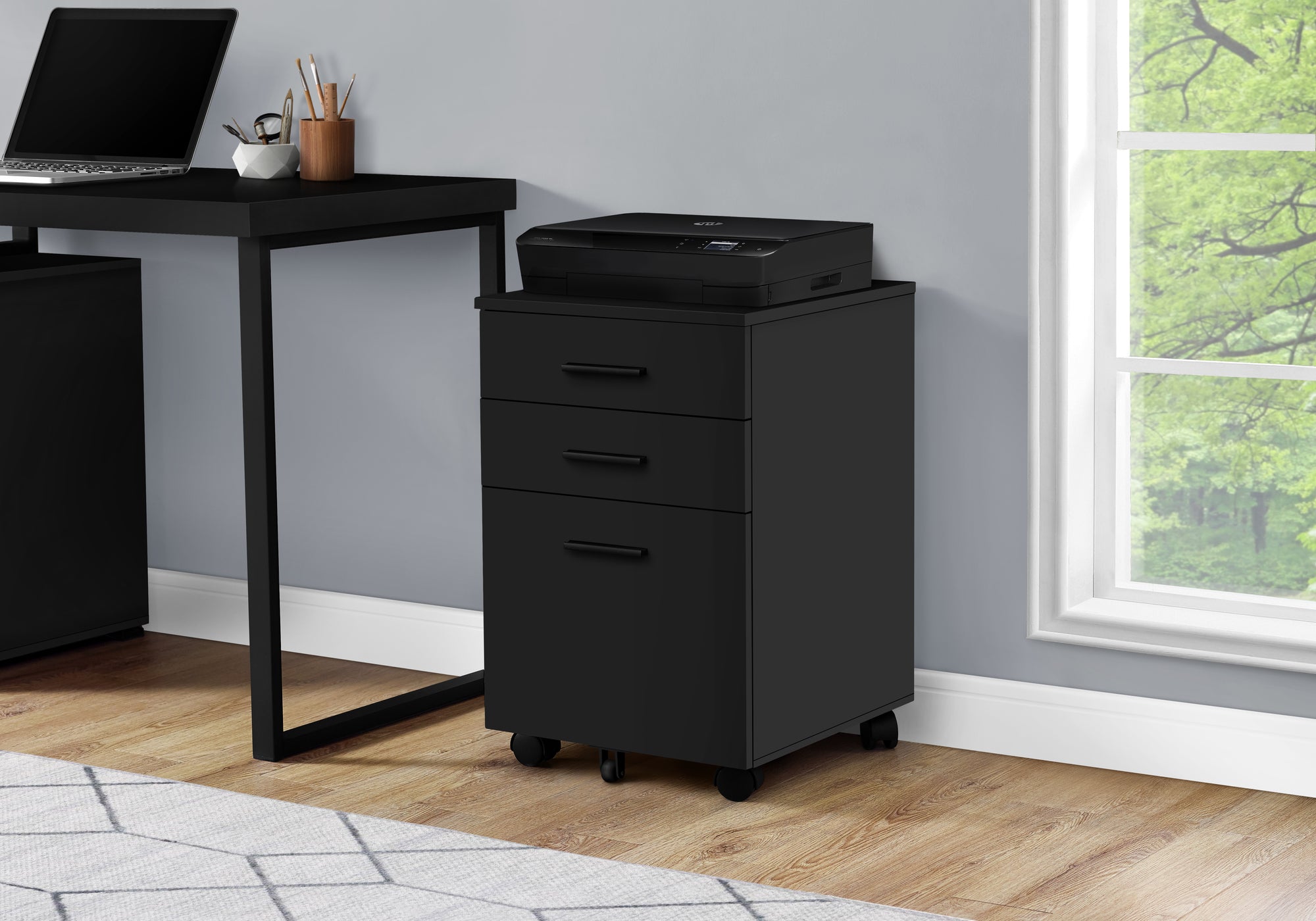 Genica - File Cabinet Rolling Mobile Storage Drawers Printer Stand Office Work