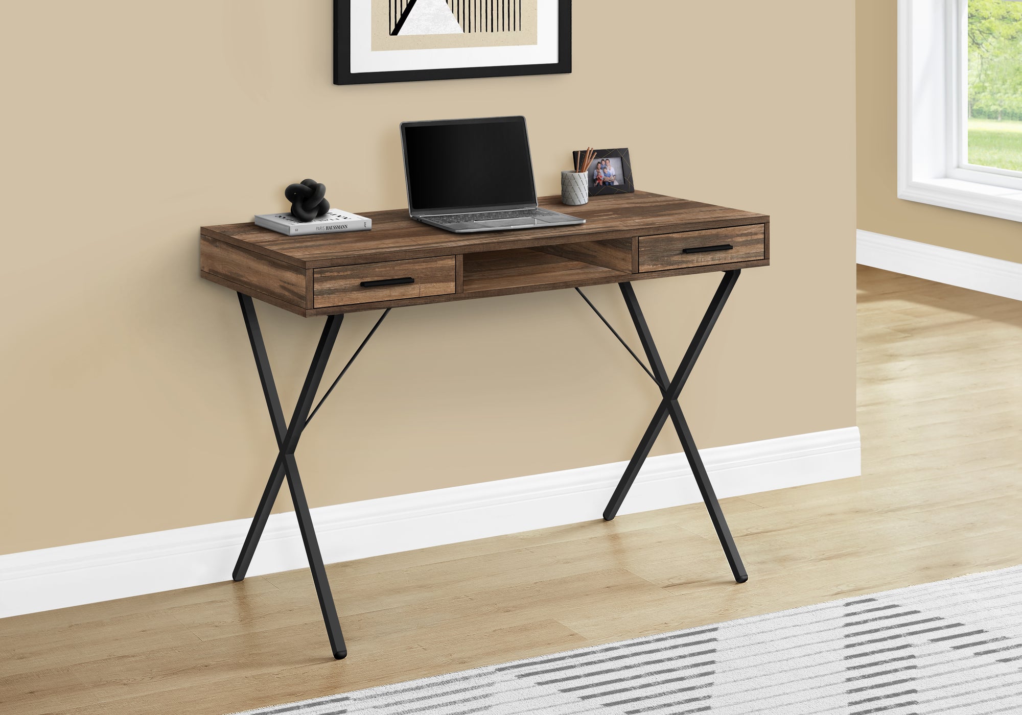 Alleta - Computer Desk Home Office Laptop Left Right Set-up Storage Drawers