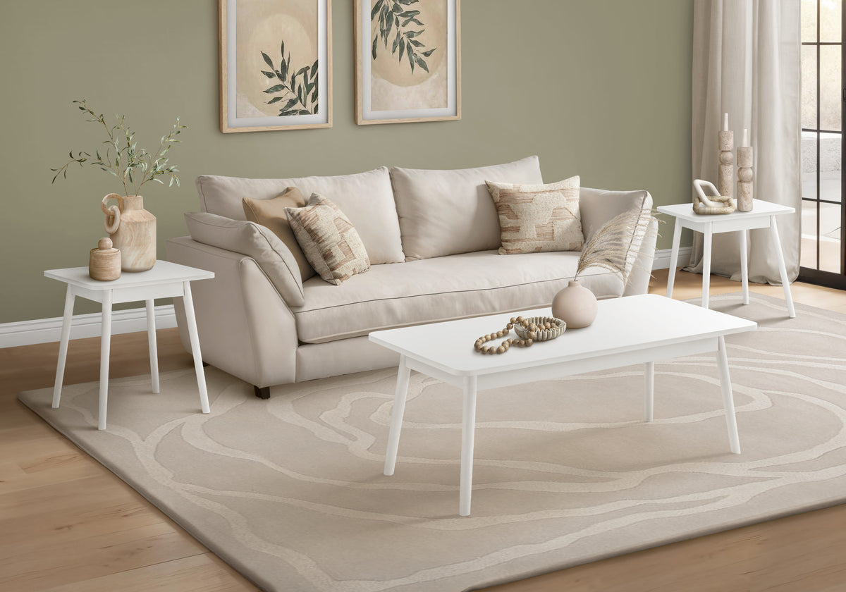 Cacaban - Table Set 3pcs Set Coffee End Side Accent Living Room