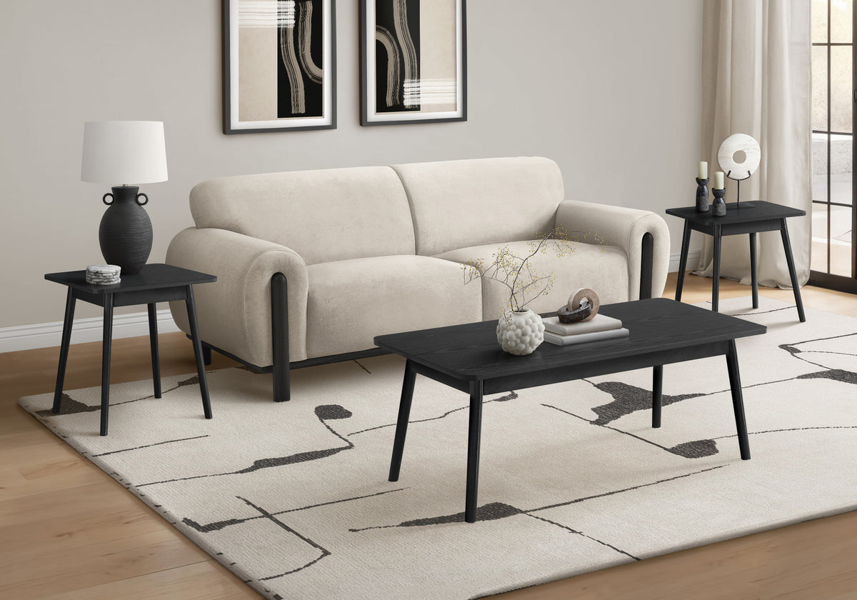 Caspia - Table Set 3pcs Set Coffee End Side Accent Living Room