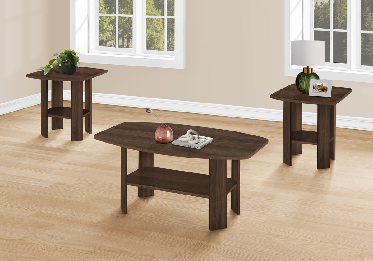 Moscow - Table Set 3pcs Set Coffee End Side Accent Living Room