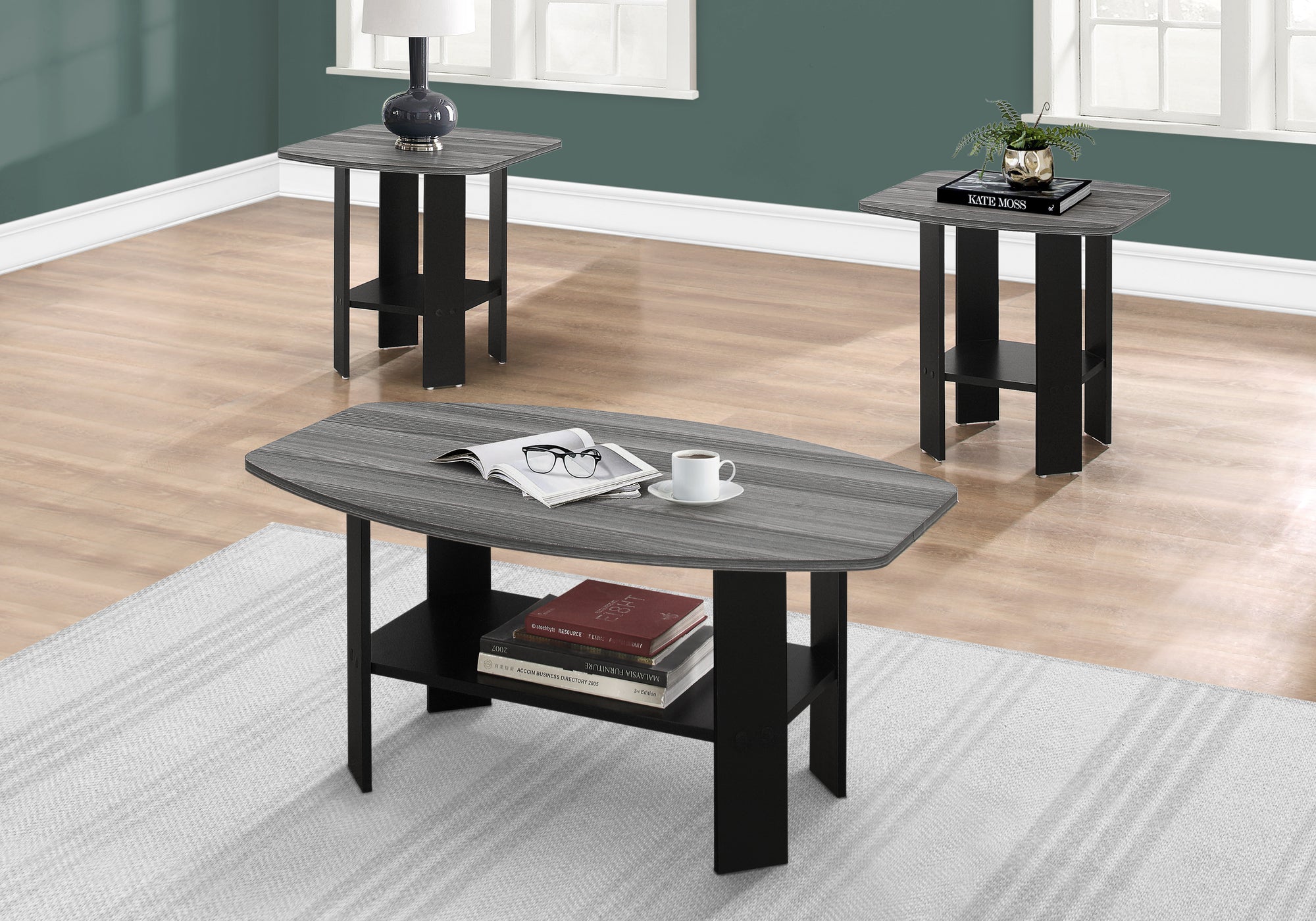 Fabrico - Table Set 3pcs Set Coffee End Side Accent Living Room