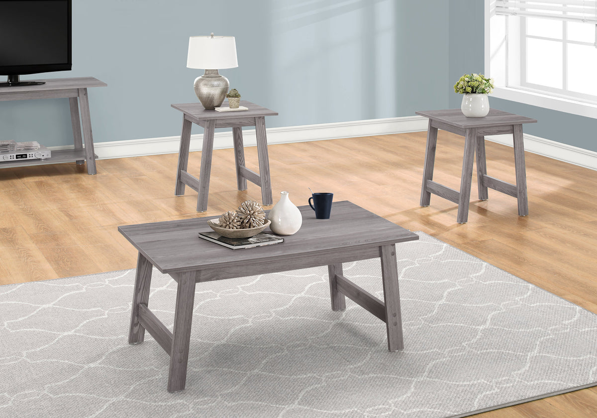 Laluna - Table Set 3pcs Set Coffee End Side Accent Living Room