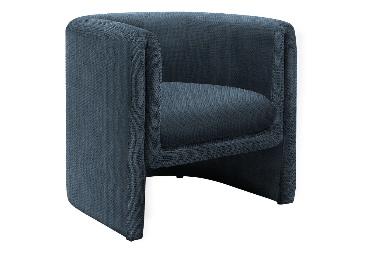 Accent Chair, 29"H, Upholstered, Living Room, Bedroom, Blue Fabric, Contemporary, Modern