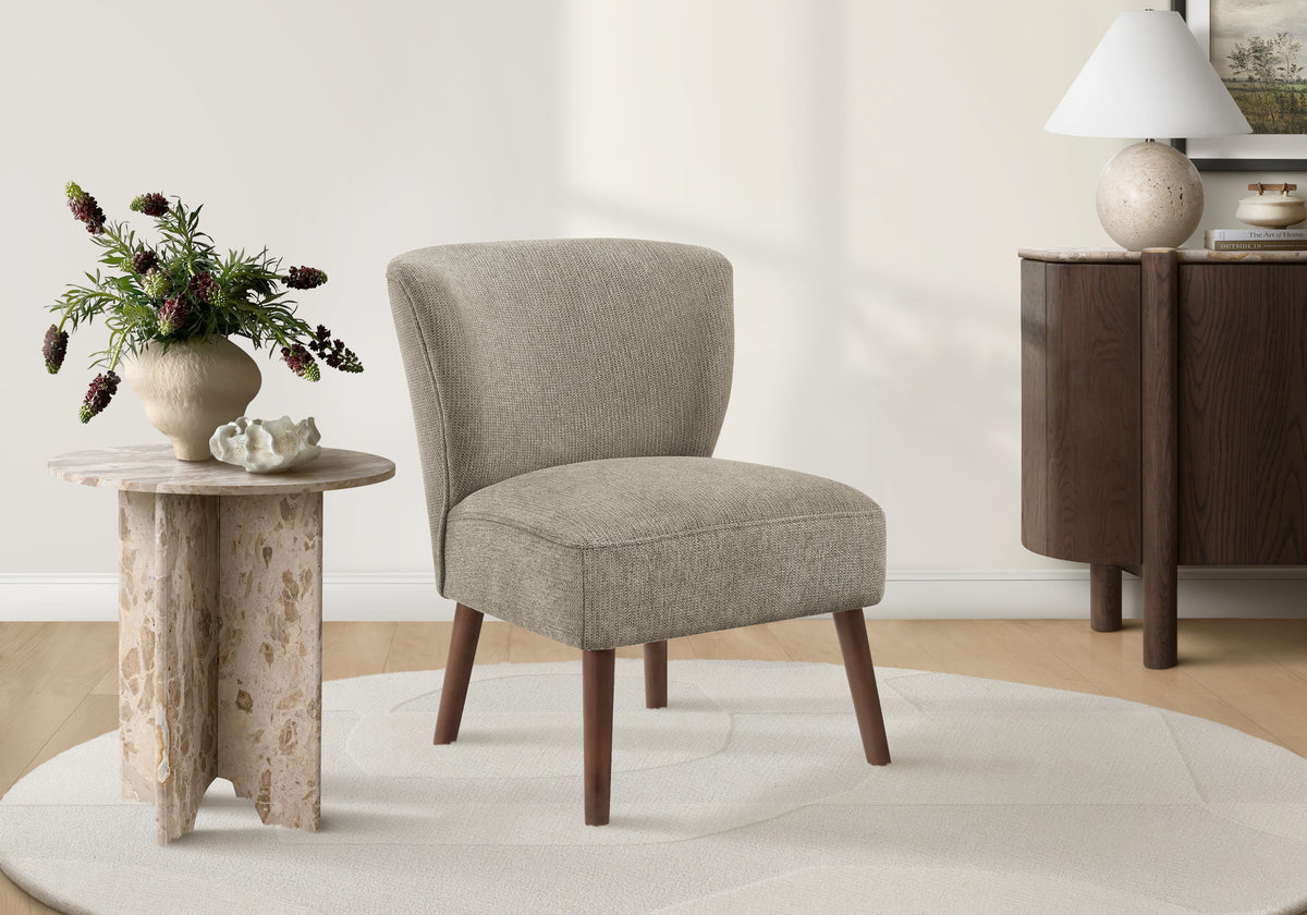 Abbey - Accent Chair 33" H Upholstered Living Room Bedroom Light Brown