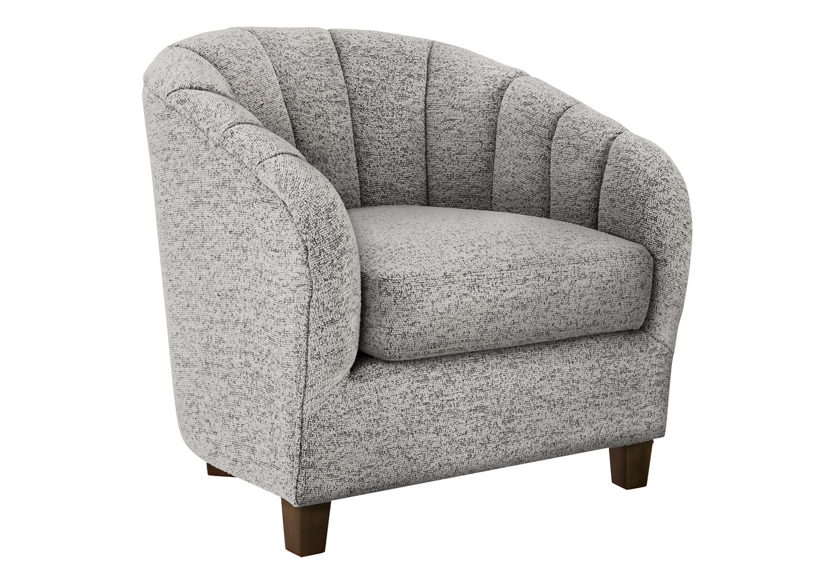 Accent Chair, 31"H, Upholstered, Living Room, Bedroom, Silver Fabric, Contemporary, Modern, Transitional