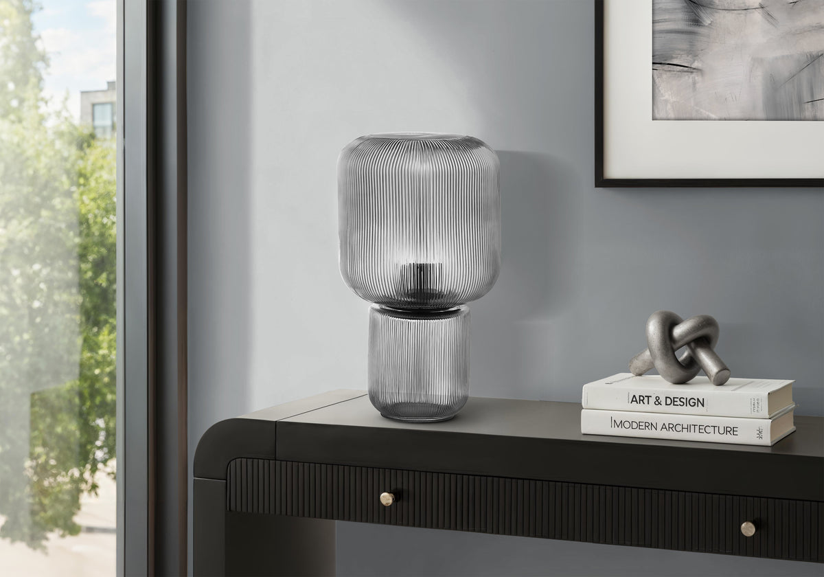 Lighting, 15""H, Table Lamp, Clear Glass, Contemporary