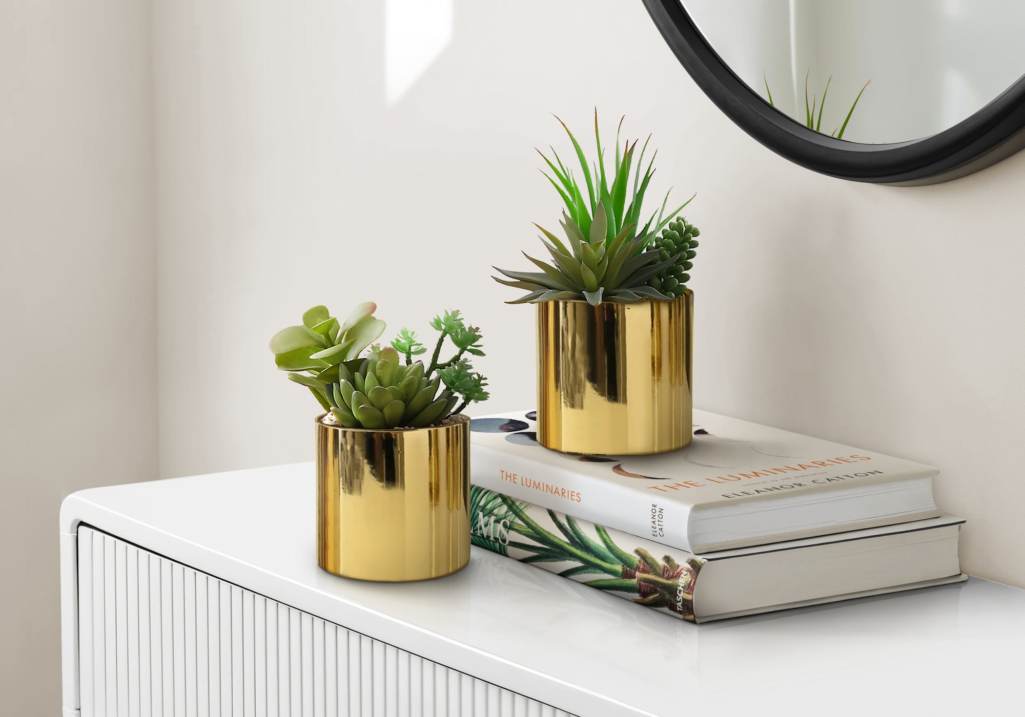 Risha - Artificial Plant 7" Tall Succulent Indoor Faux Fake Table Greenery