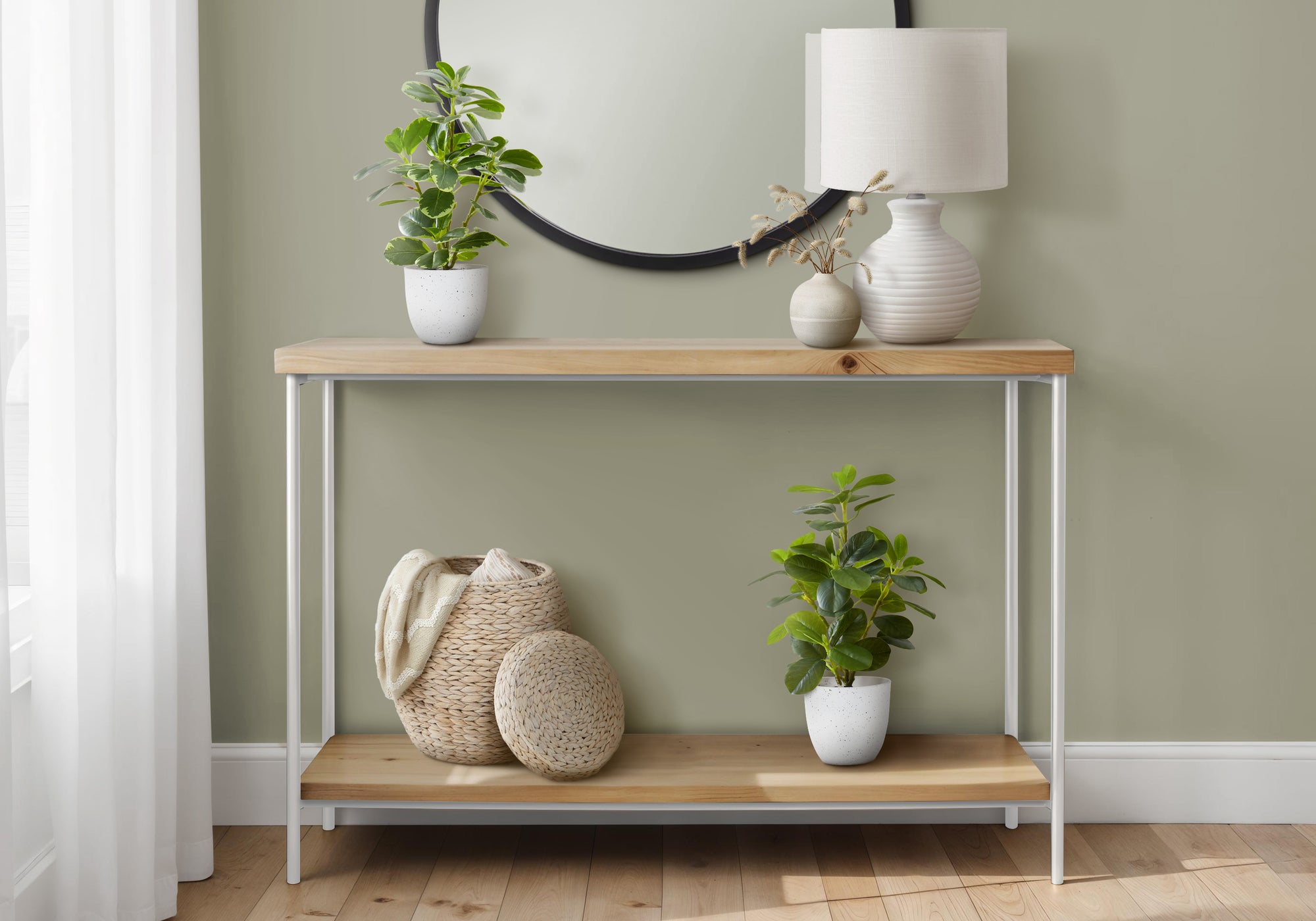 Dericia - Artificial Plant 14" Tall Ficus Indoor Faux Fake Table Greenery