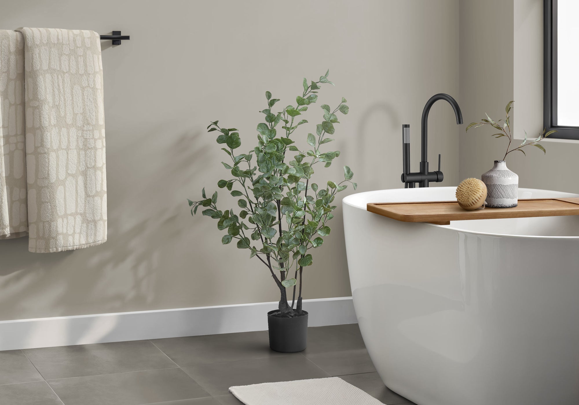 Valonia - Artificial Plant 35" Tall Eucalyptus Tree Indoor Faux Fake Floor